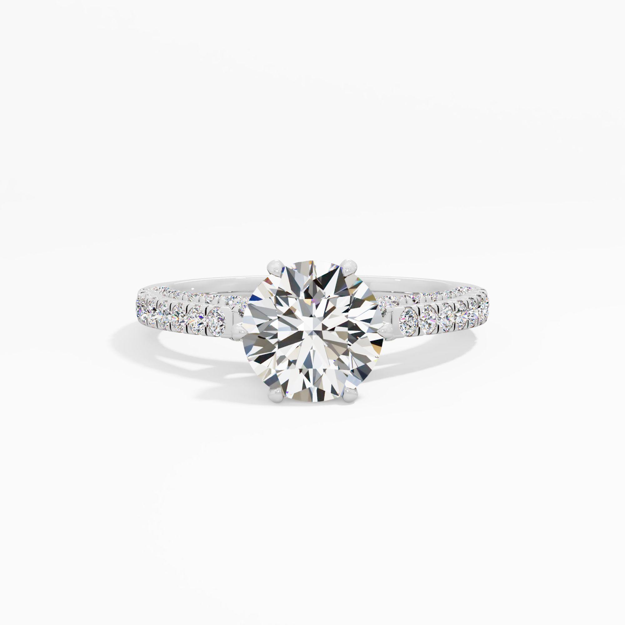 Lavender Whirl Solitaire Engagement Ring Bow