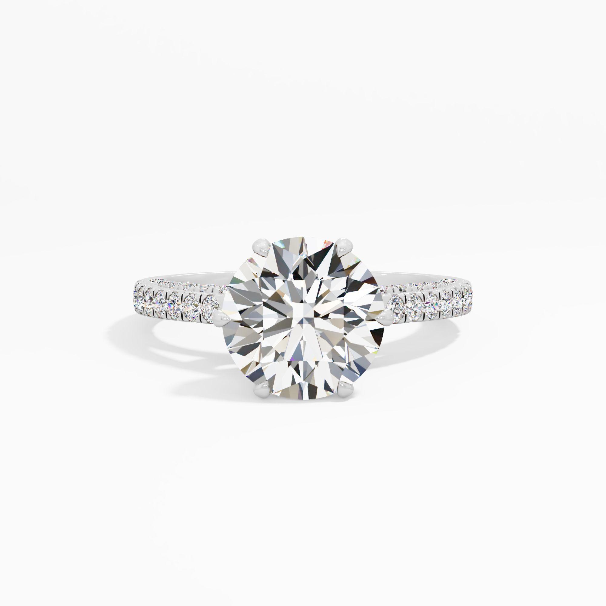 Lavender Whirl Solitaire Engagement Ring Bow
