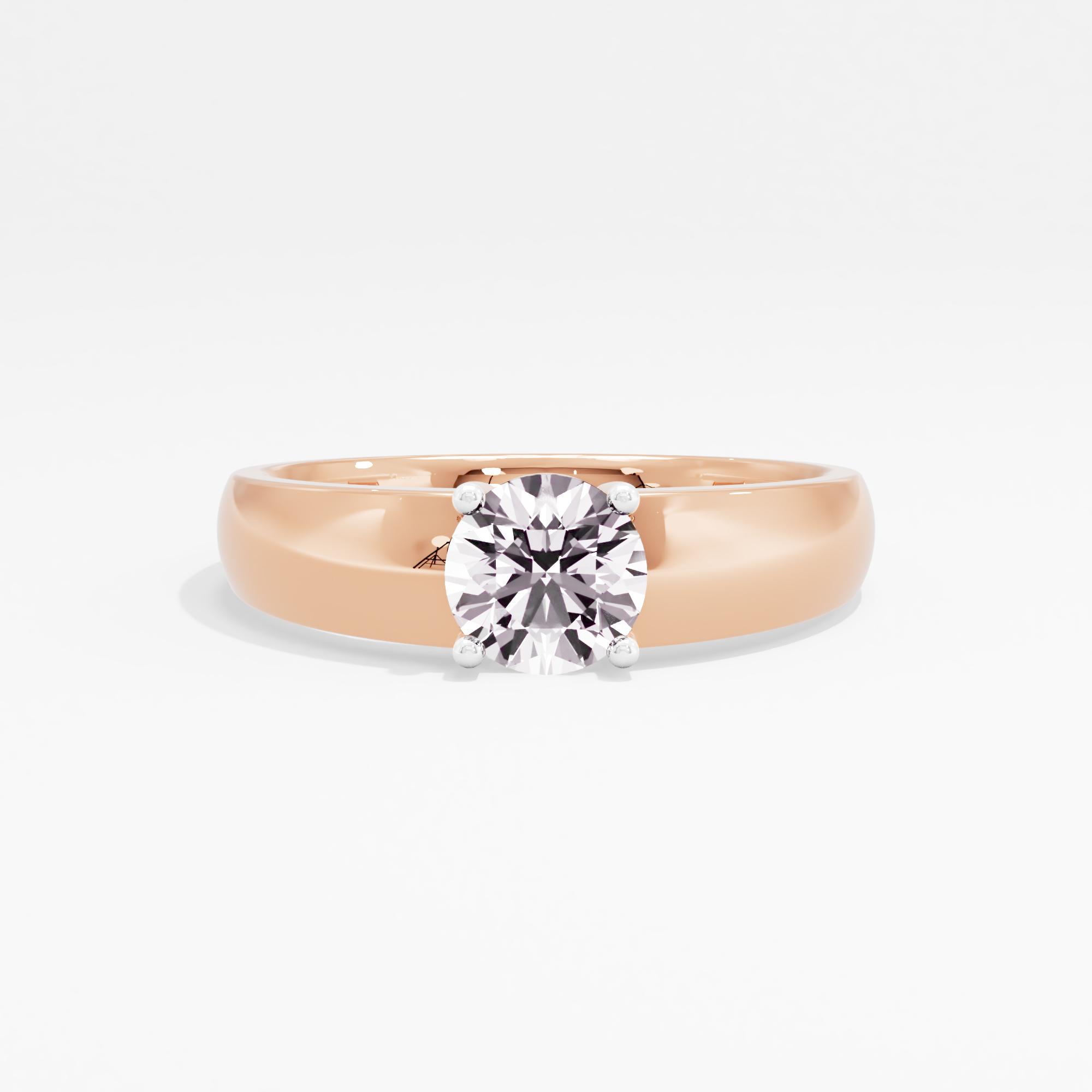 Echo Forge Solitaire Mens Ring