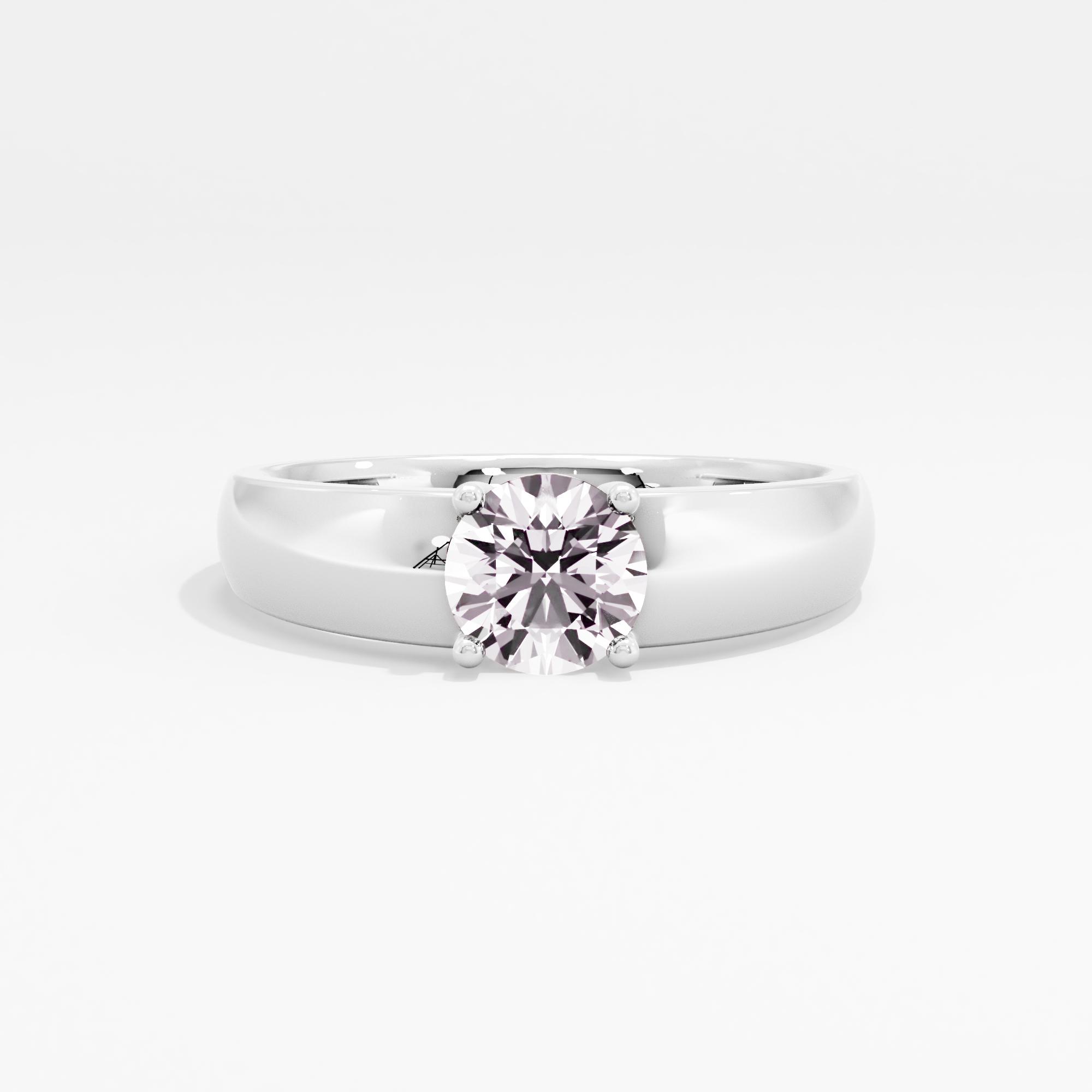 Echo Forge Solitaire Mens Ring