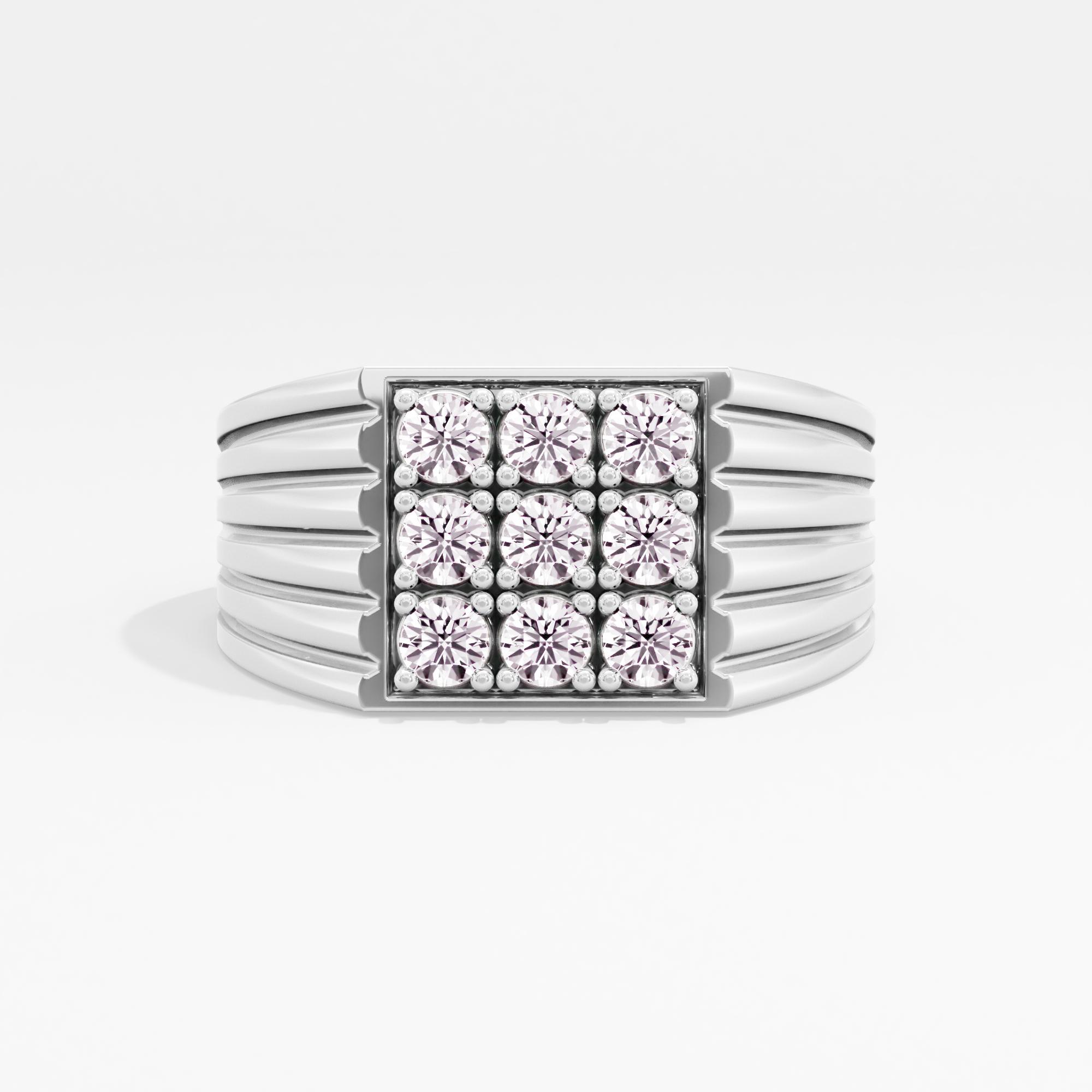 Crimson Summit Cluster Mens Ring