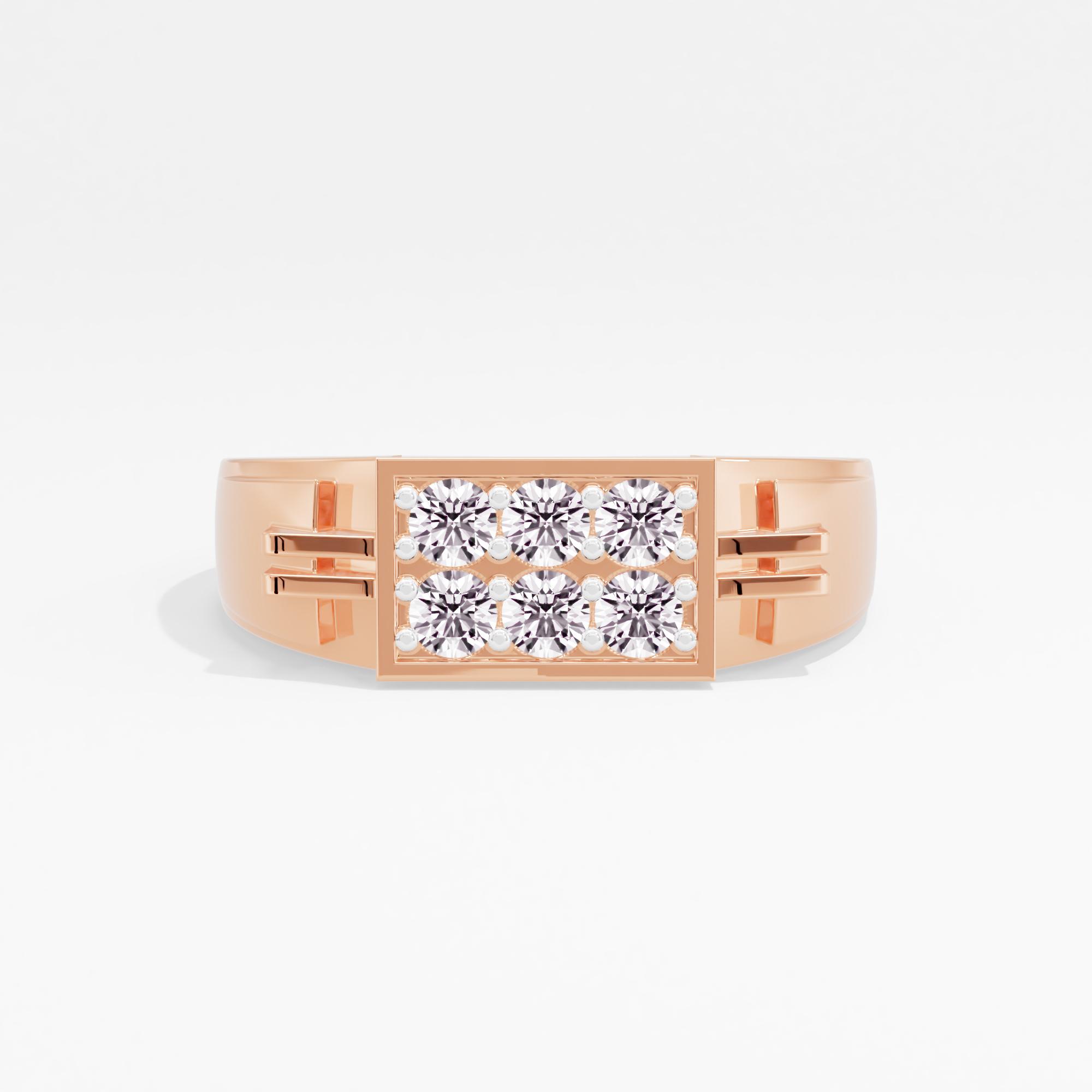 Frost Trail Cluster Mens Ring