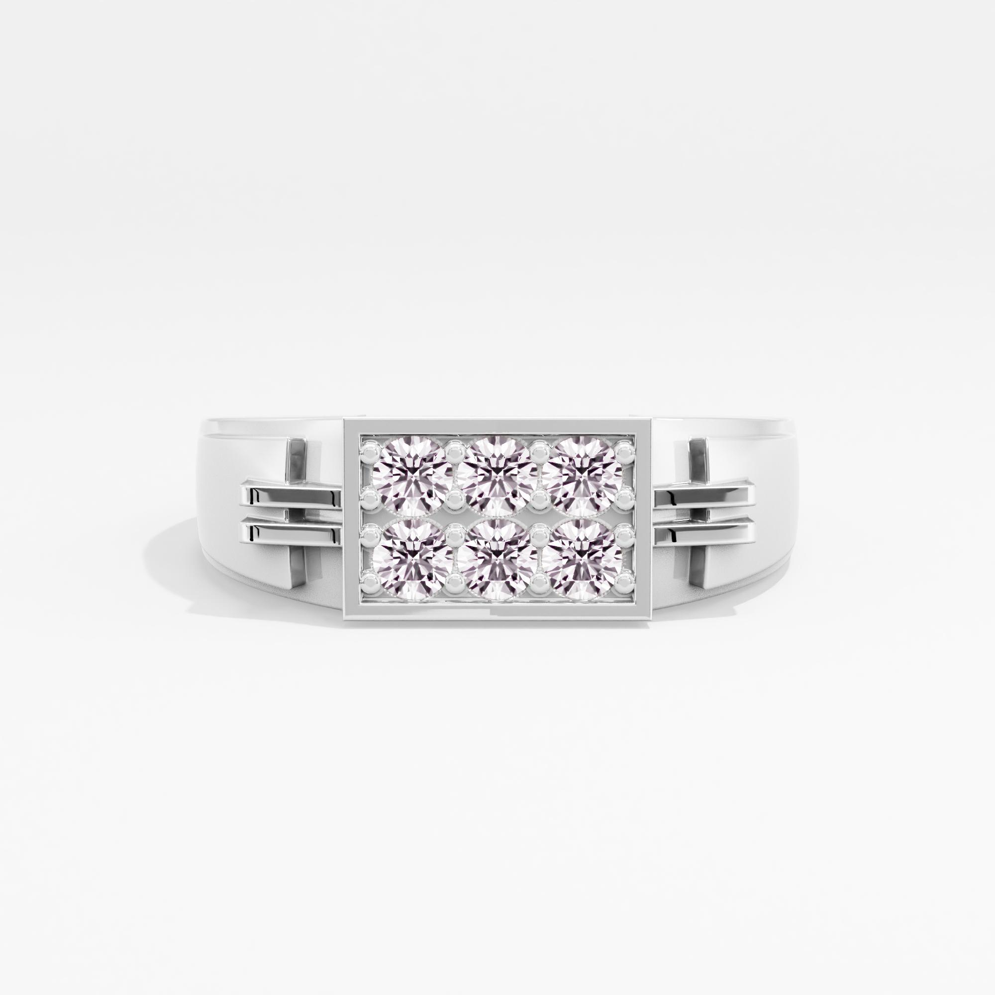 Frost Trail Cluster Mens Ring
