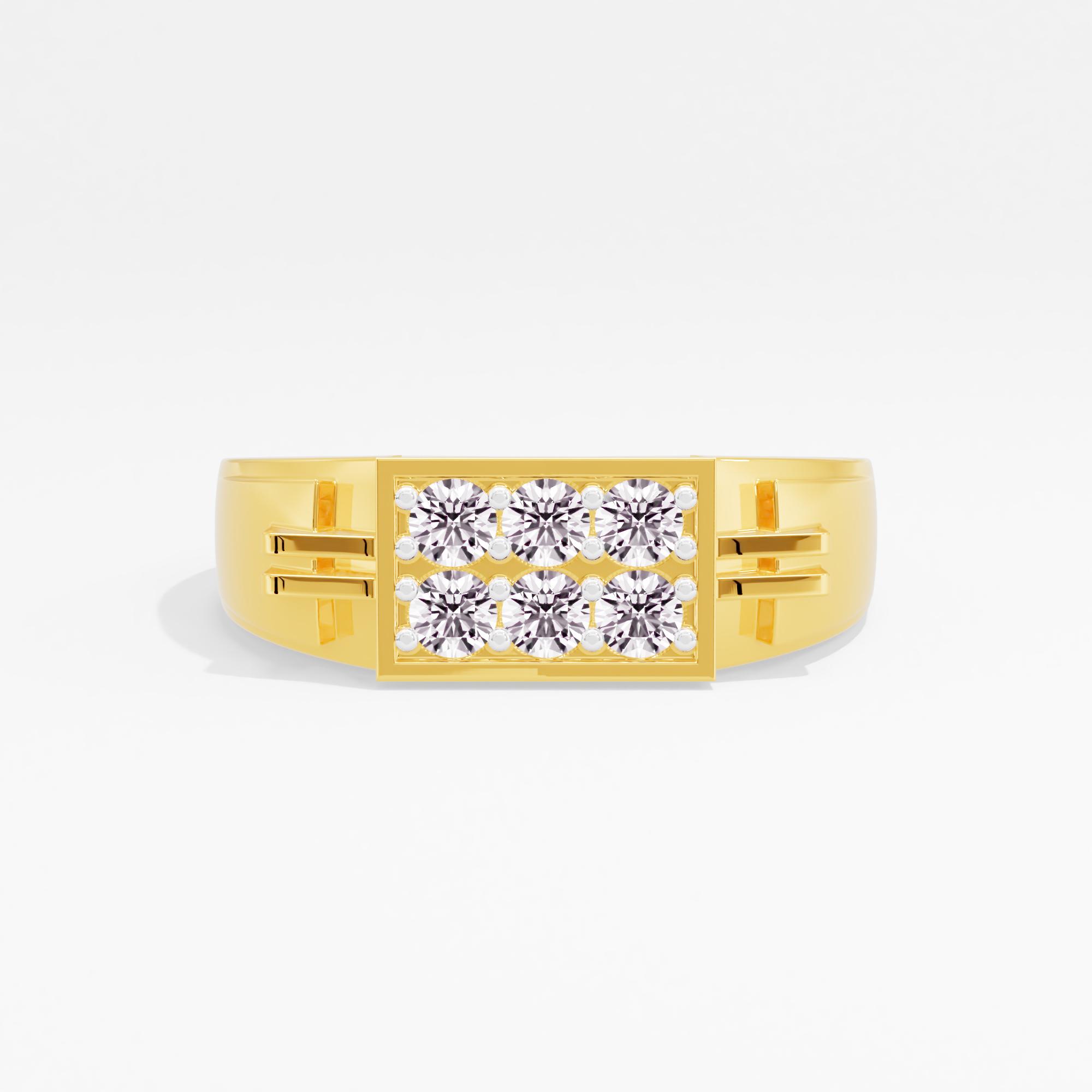 Frost Trail Cluster Mens Ring