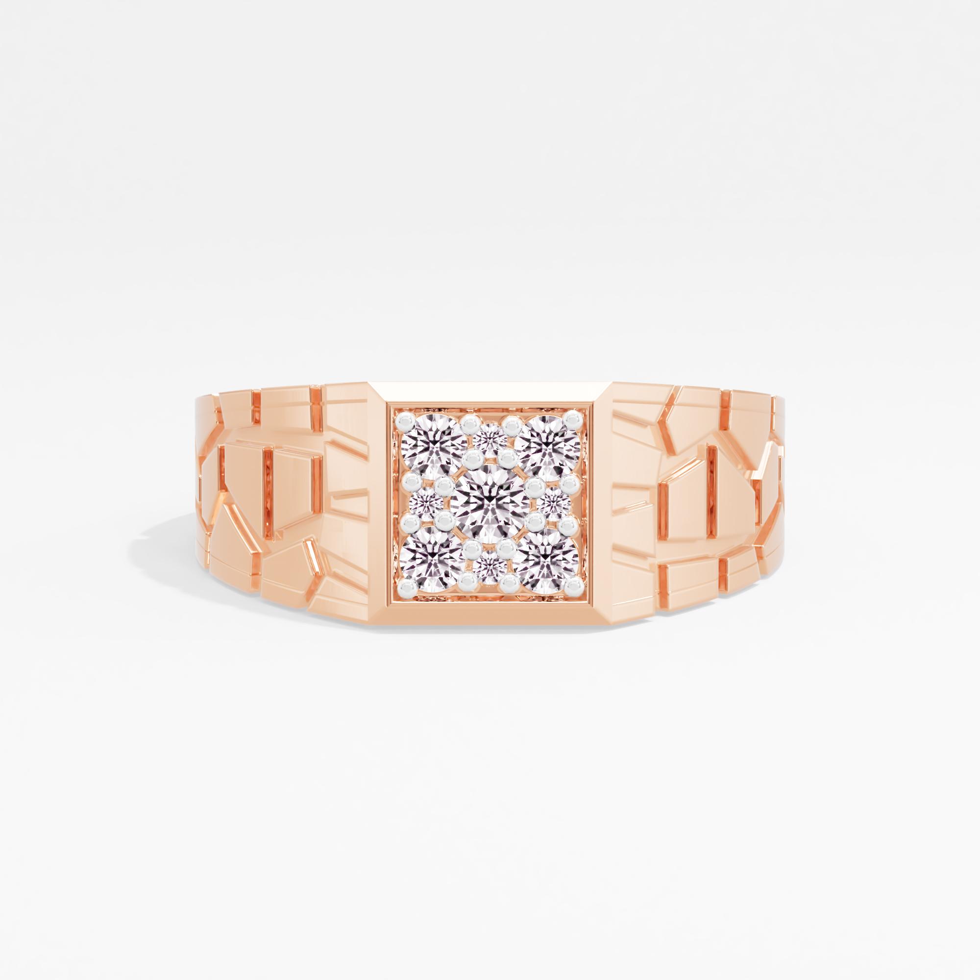 Brass Titan Cluster Mens Ring