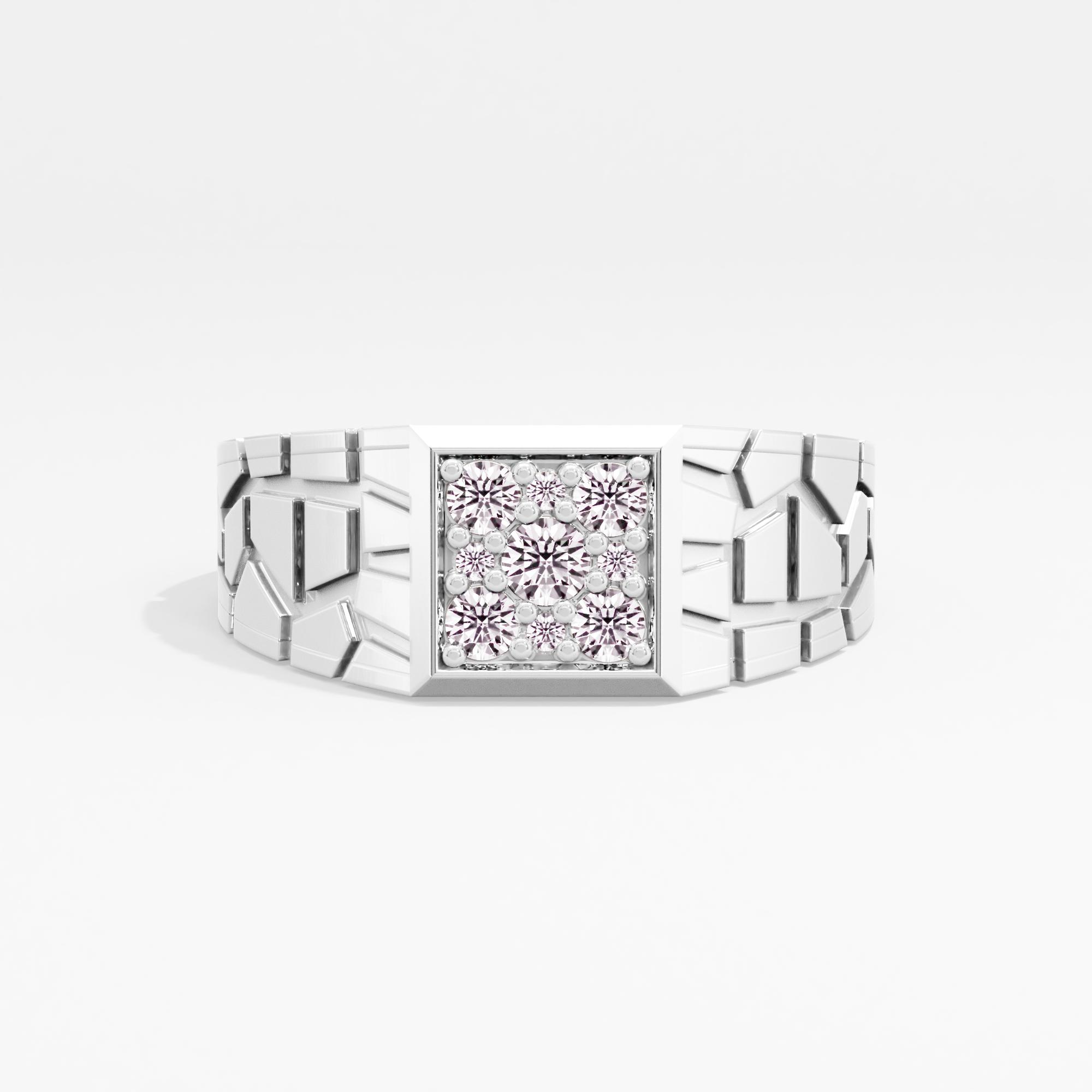 Brass Titan Cluster Mens Ring