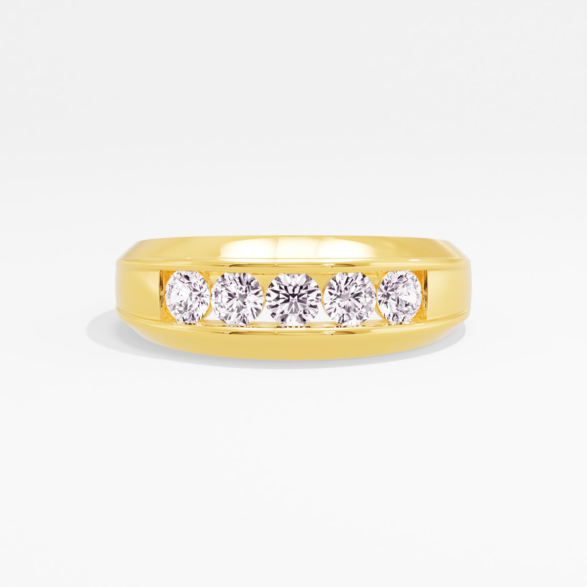 Ember Ridge 5 Stone Mens Ring