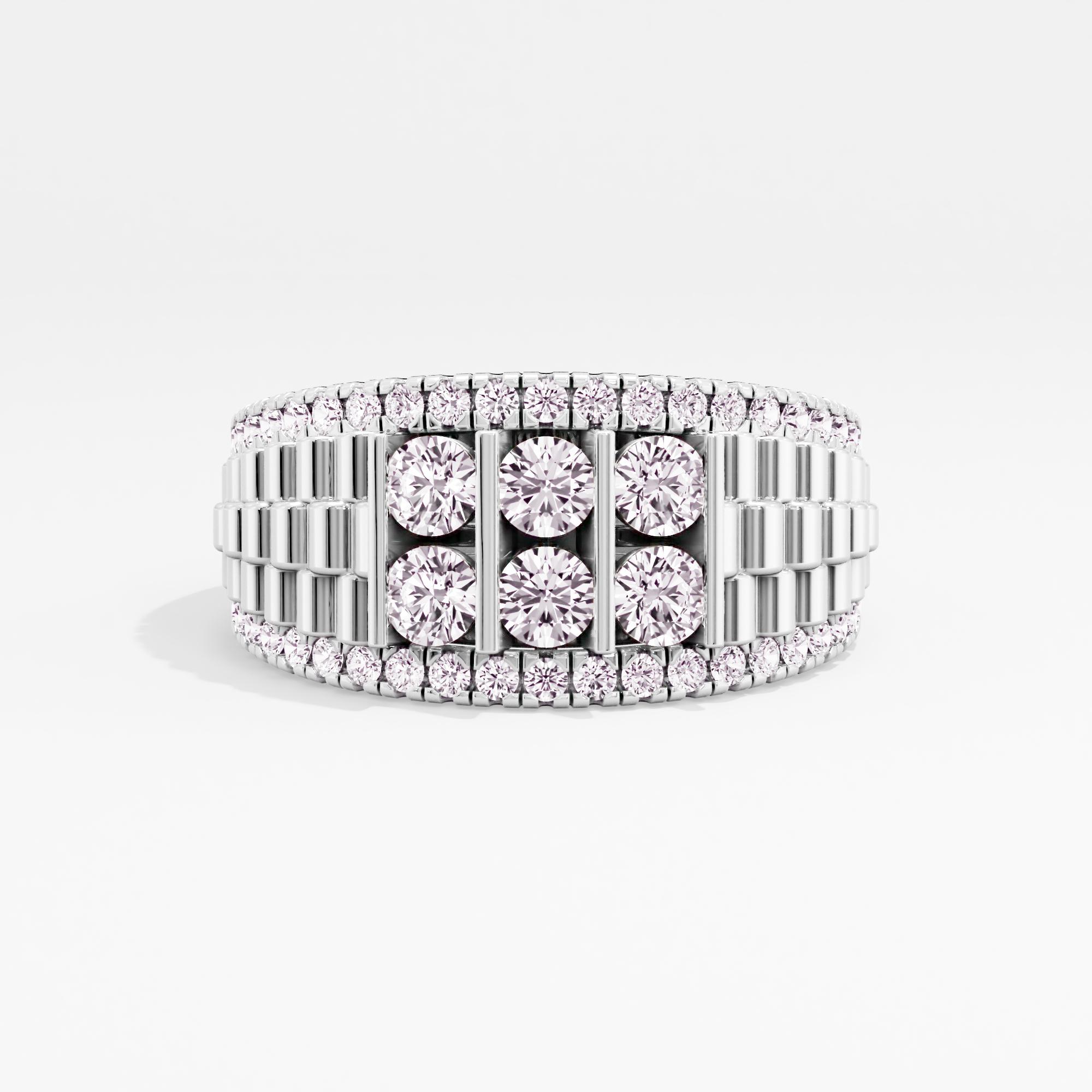 Ironclad Edge Cluster Mens Ring