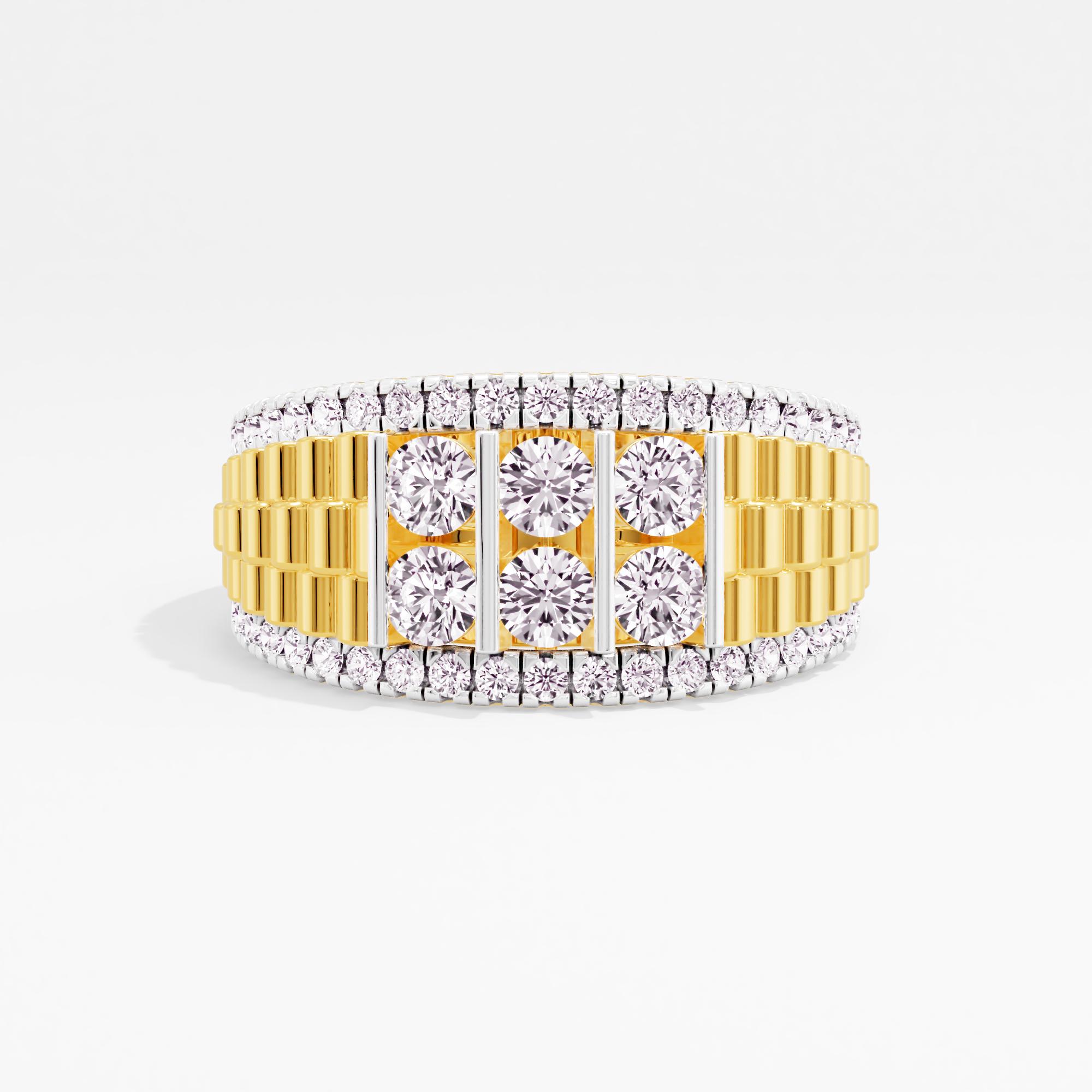 Ironclad Edge Cluster Mens Ring