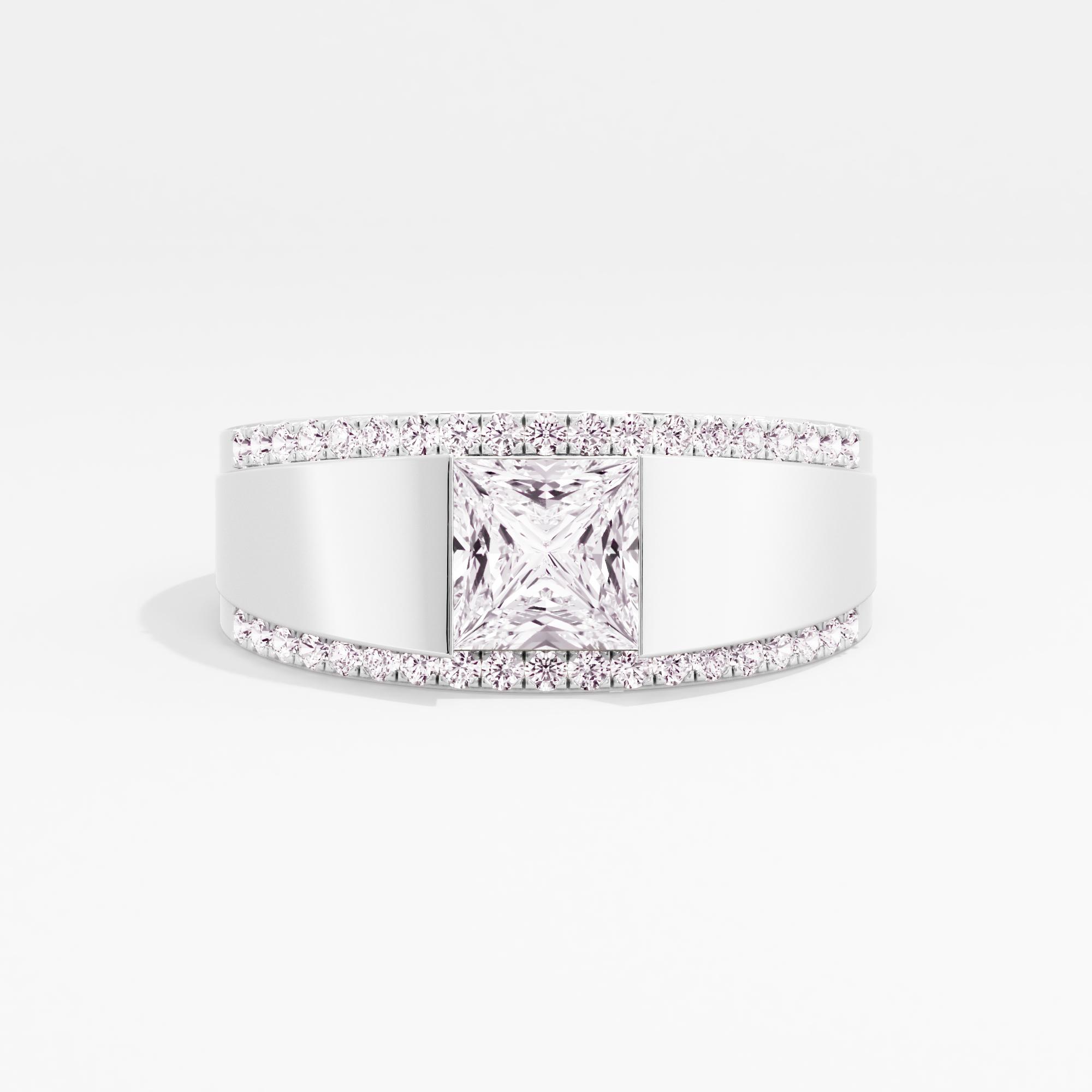 Quartz Haven Solitaire Mens Ring