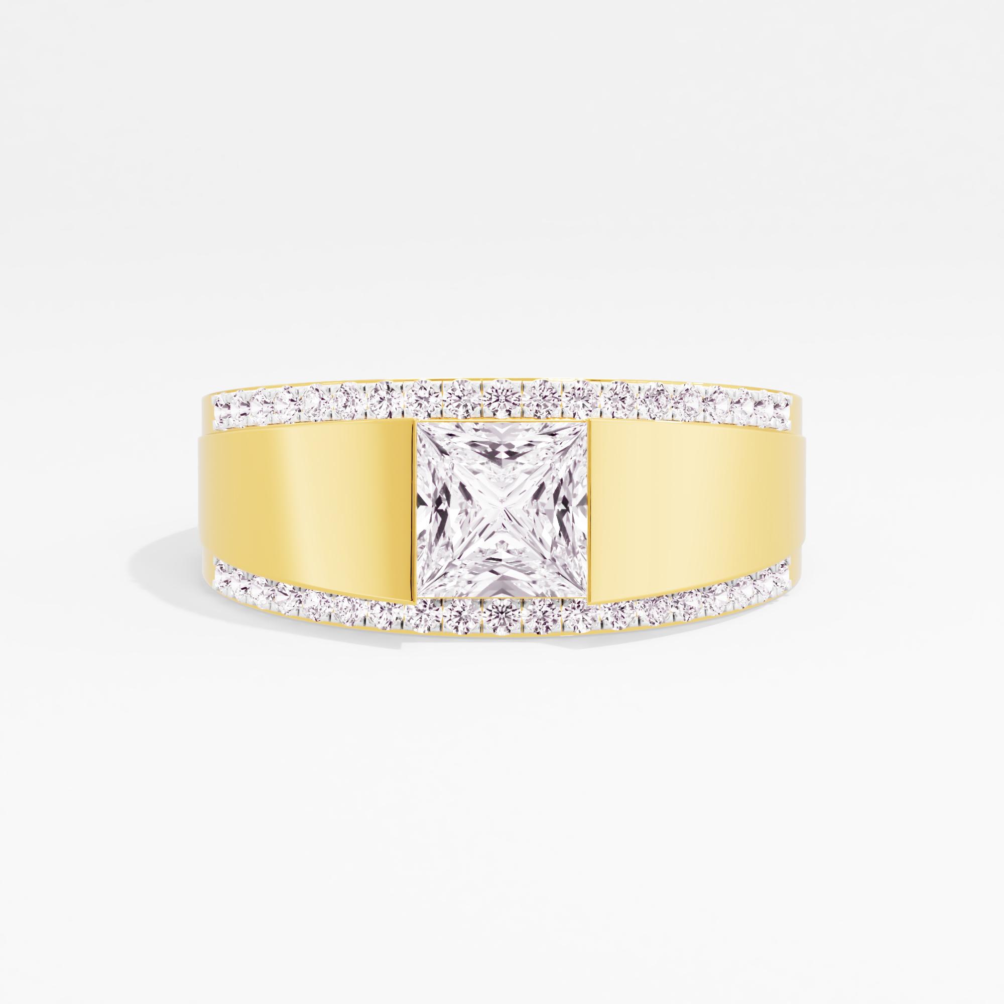Quartz Haven Solitaire Mens Ring