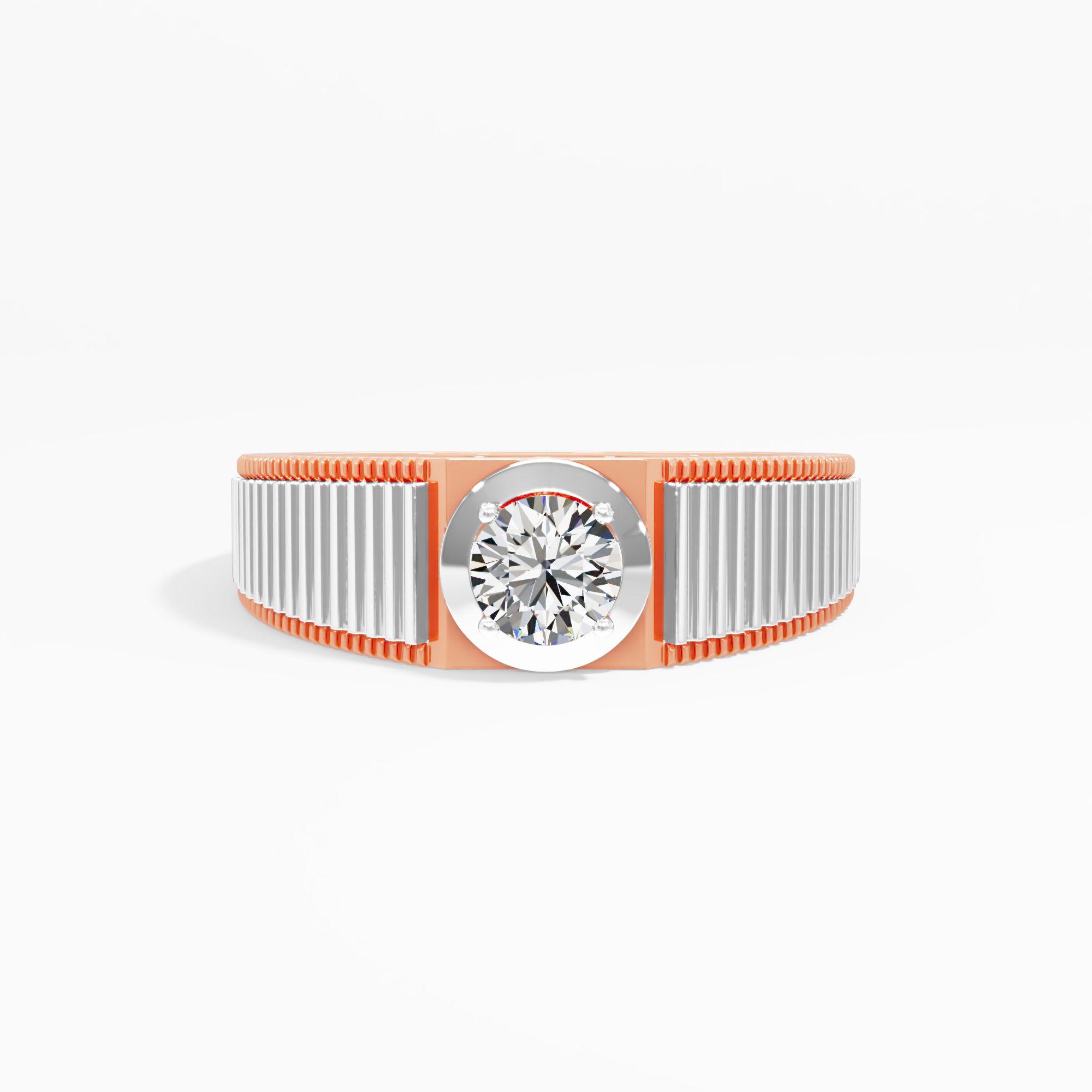 Fluted Bezel Ring