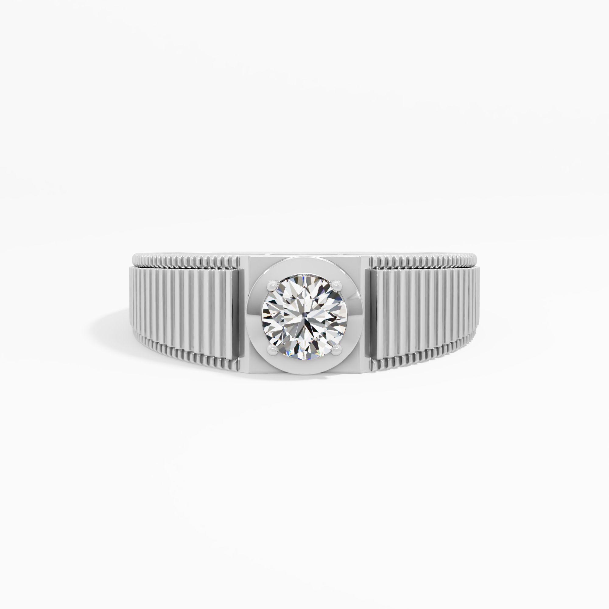 Fluted Bezel Ring