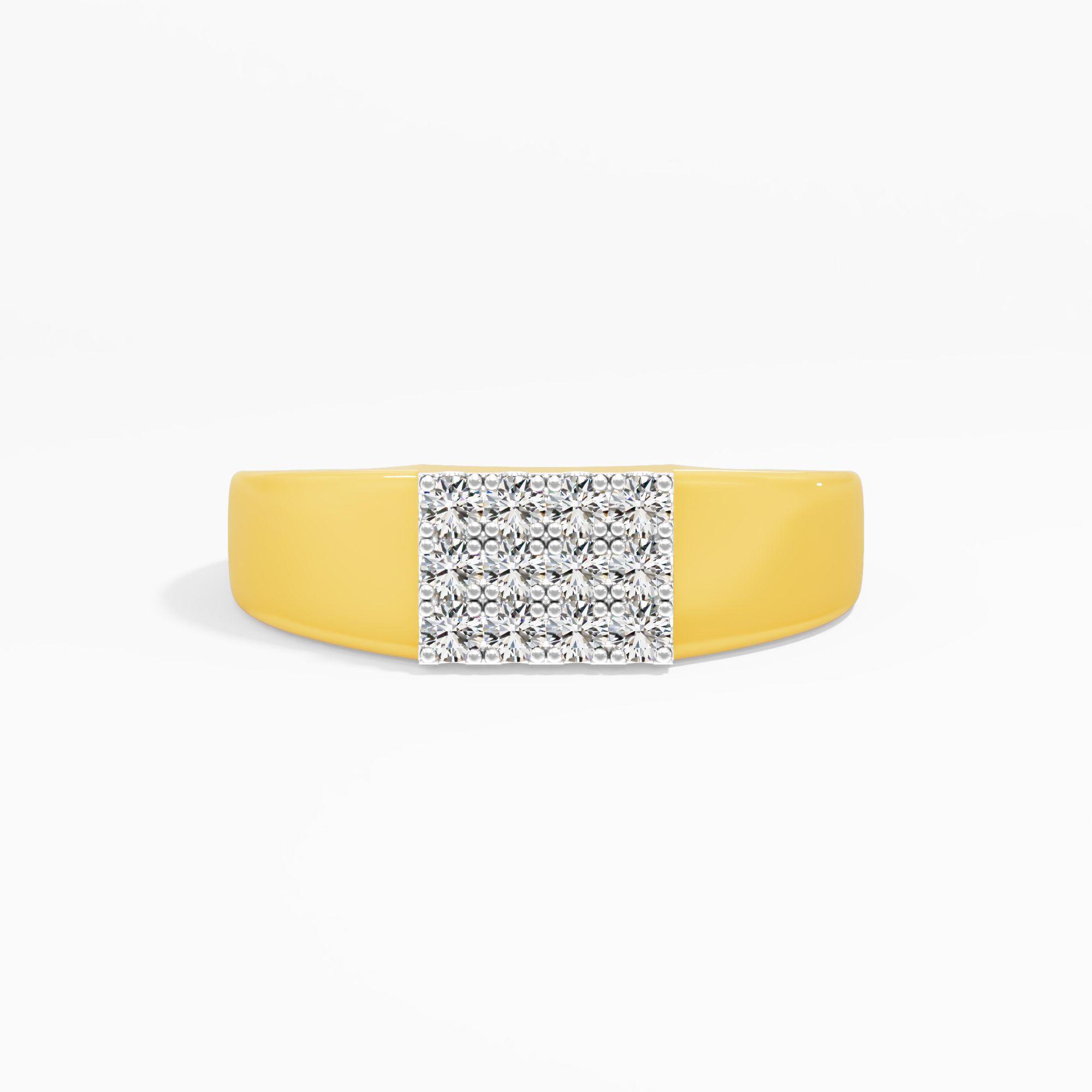 Grand Square Cluster Diamond Ring