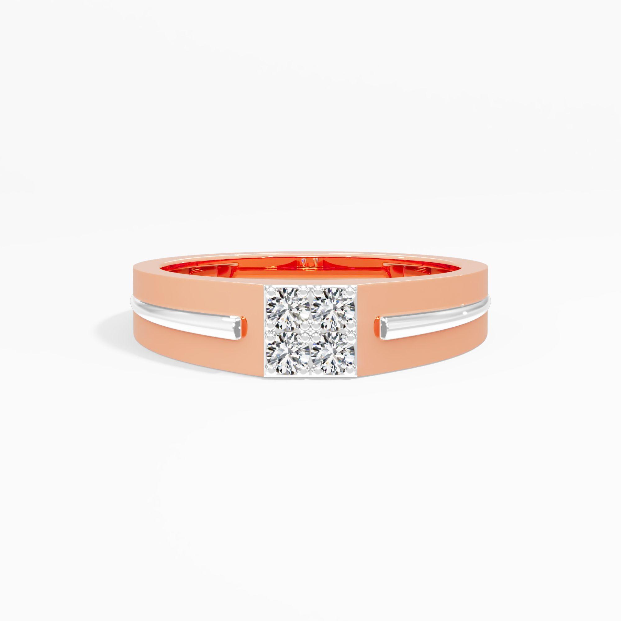 Bold Square Cluster Diamond Ring