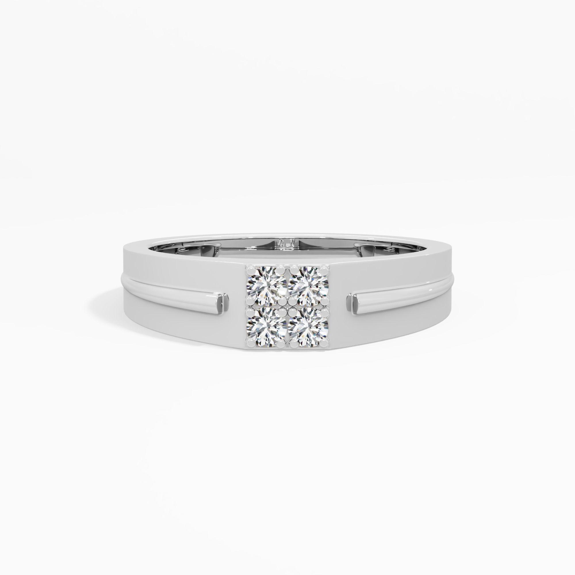 Bold Square Cluster Diamond Ring
