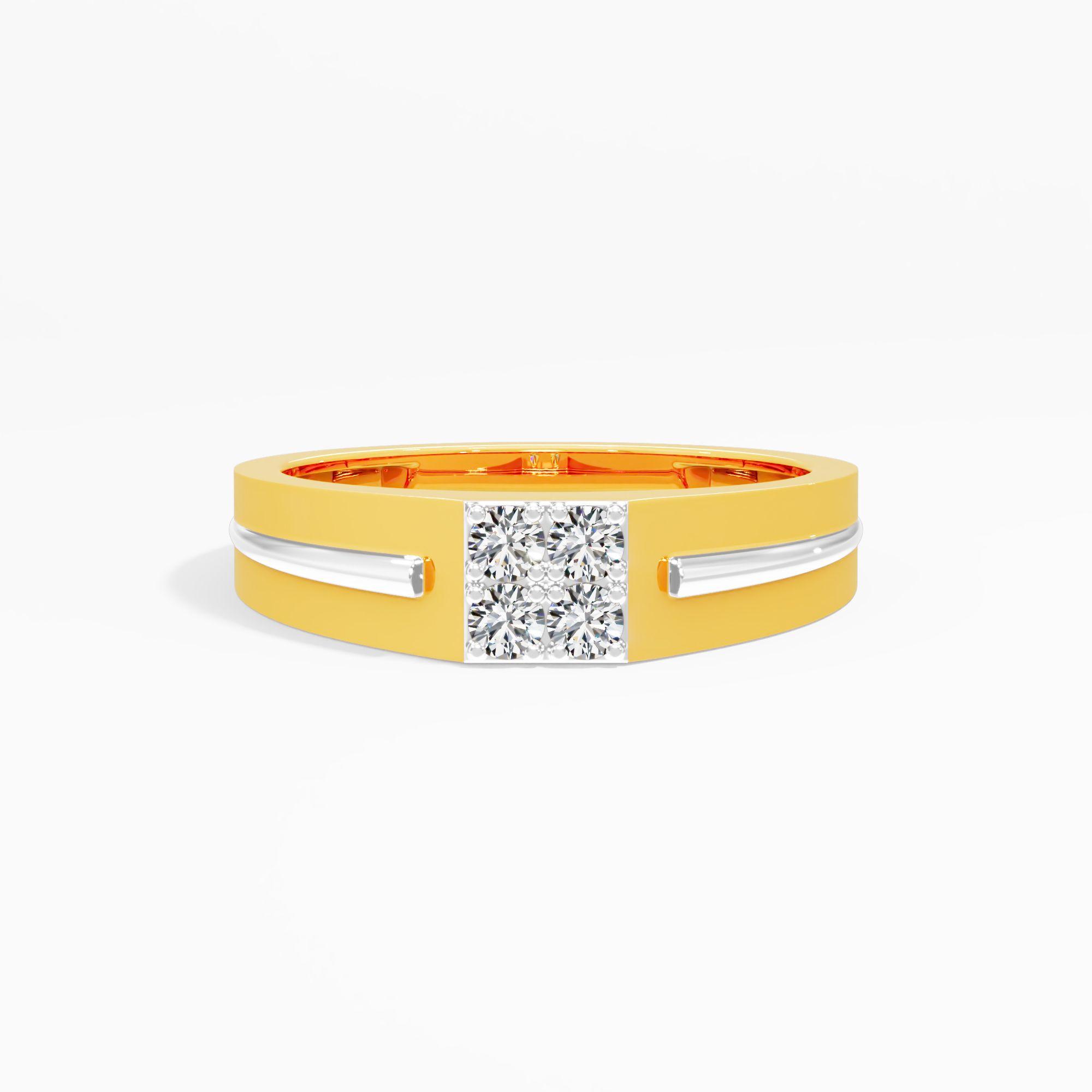 Bold Square Cluster Diamond Ring