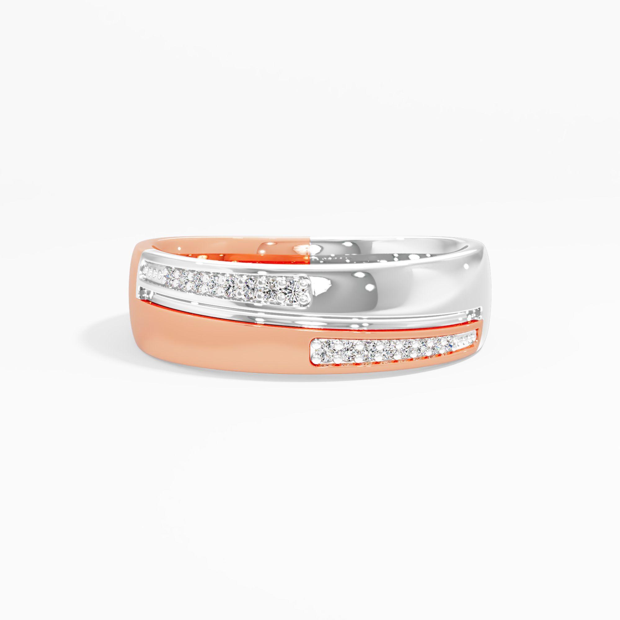 Dual Flow Diamond Mens Band