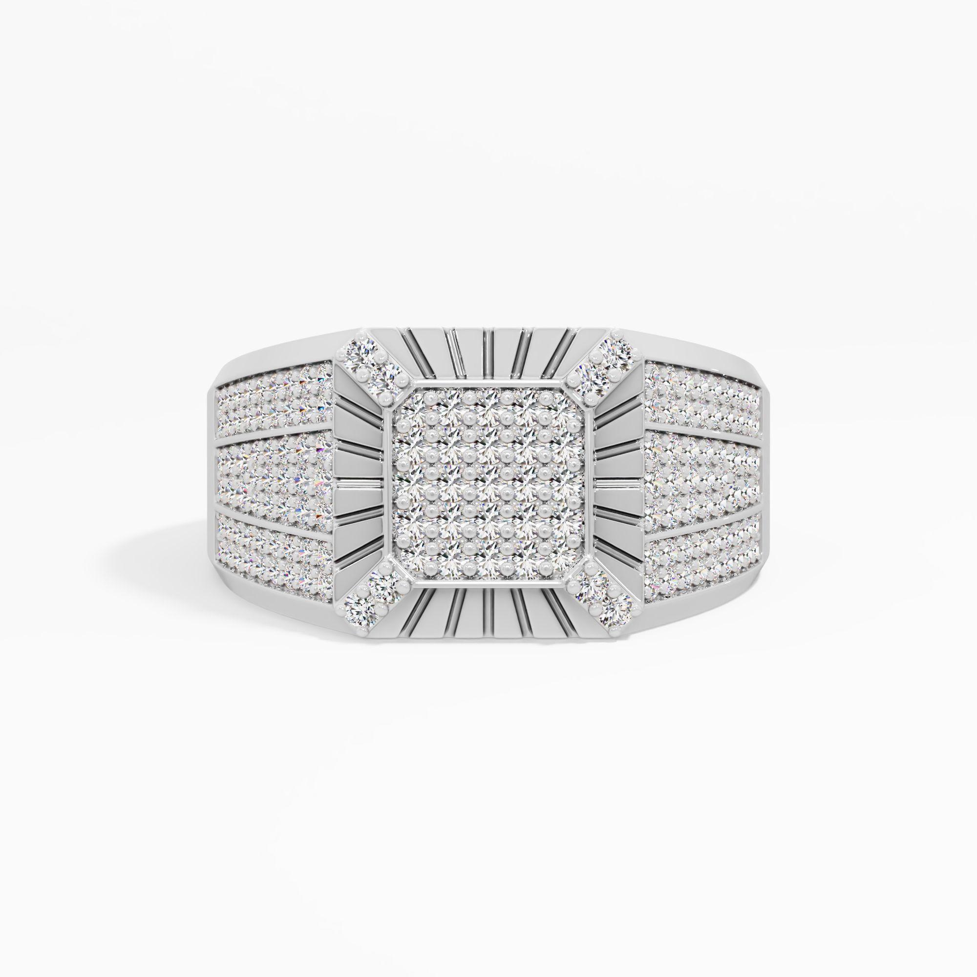 Sunburst Rays Diamond Ring