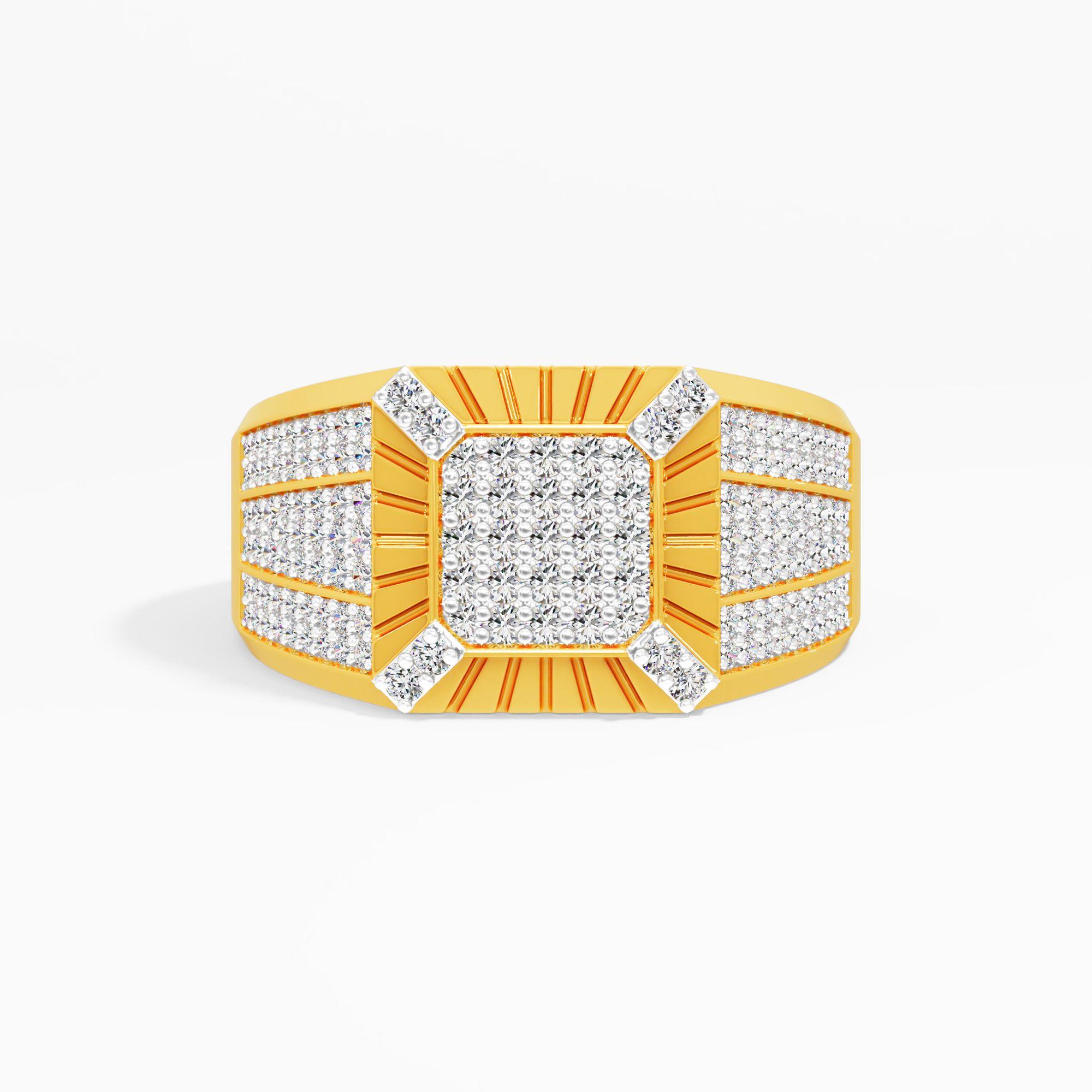 Sunburst Rays Diamond Ring