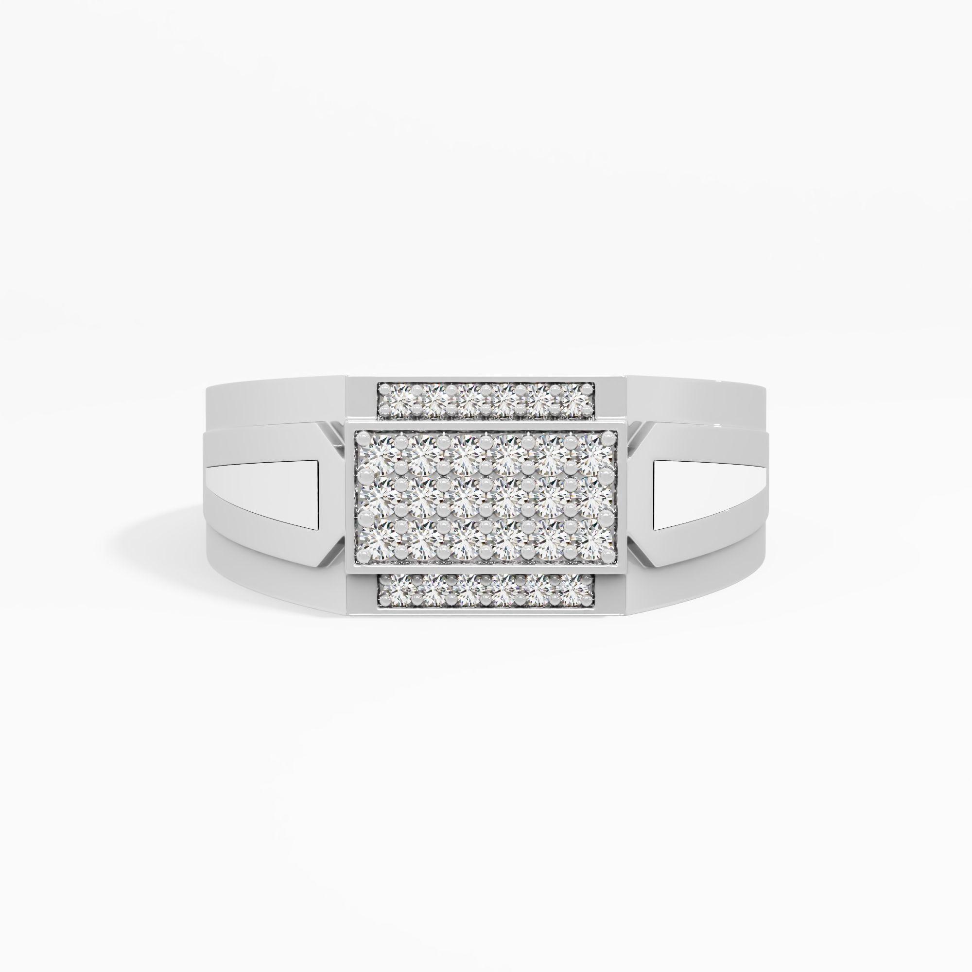 Vector Inlay Enamel Diamond Ring