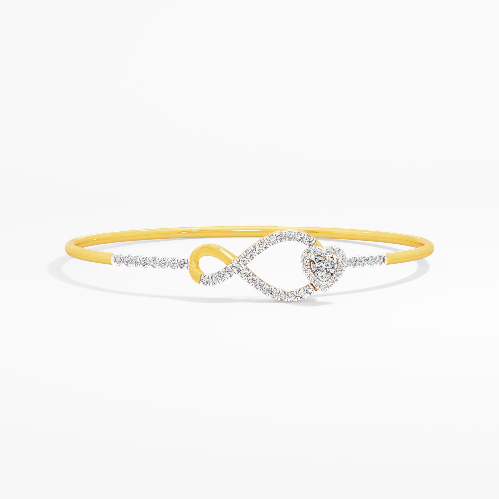 Eternal Embrace Heart Diamond Bangle