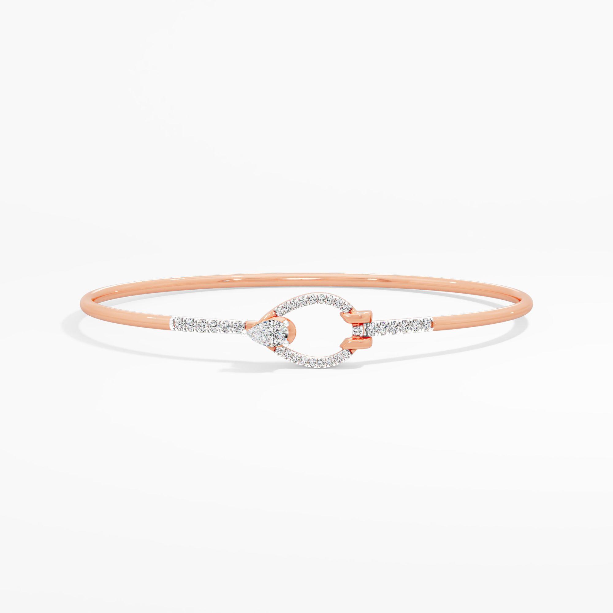 Equestrian Diamond Clasp Bangle