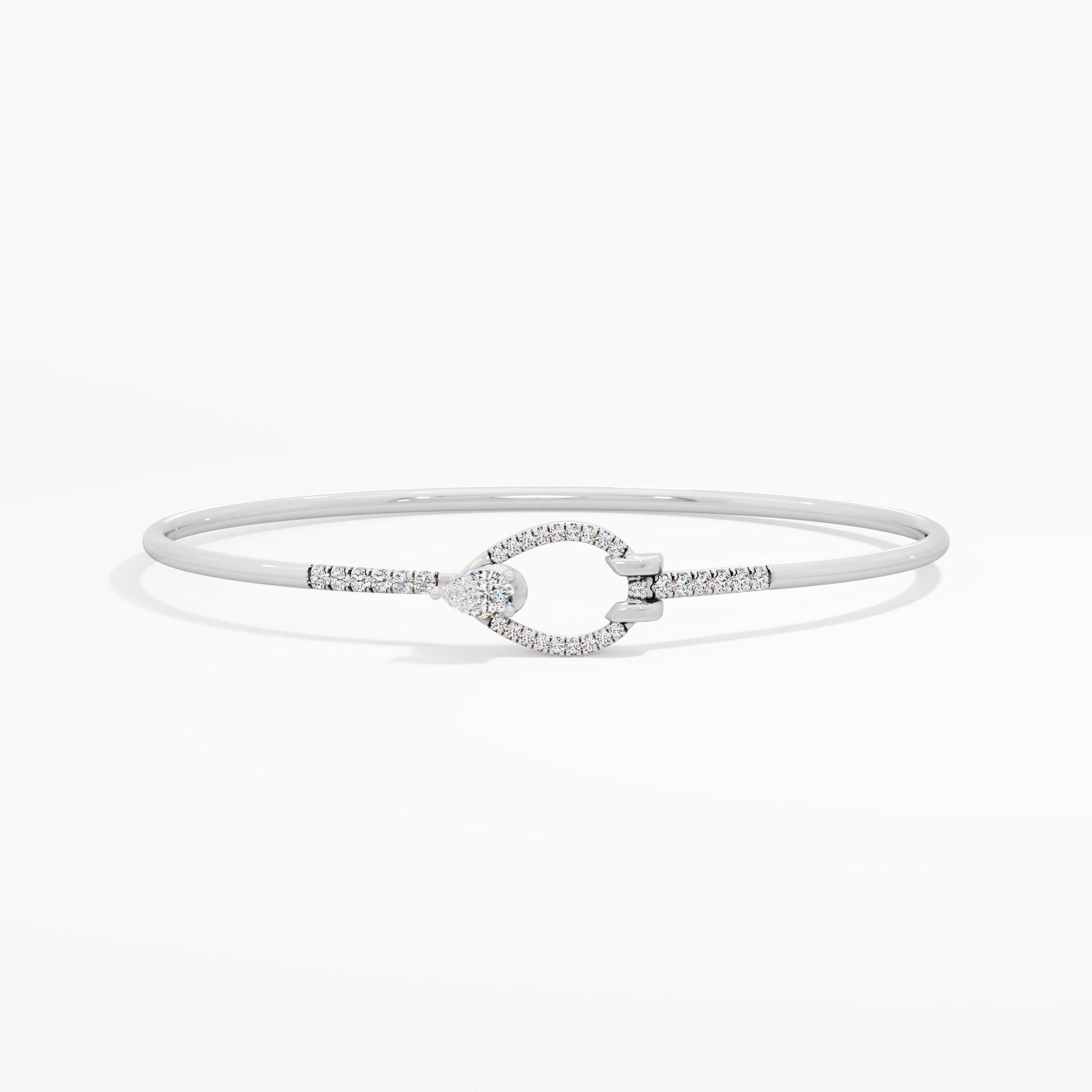 Equestrian Diamond Clasp Bangle