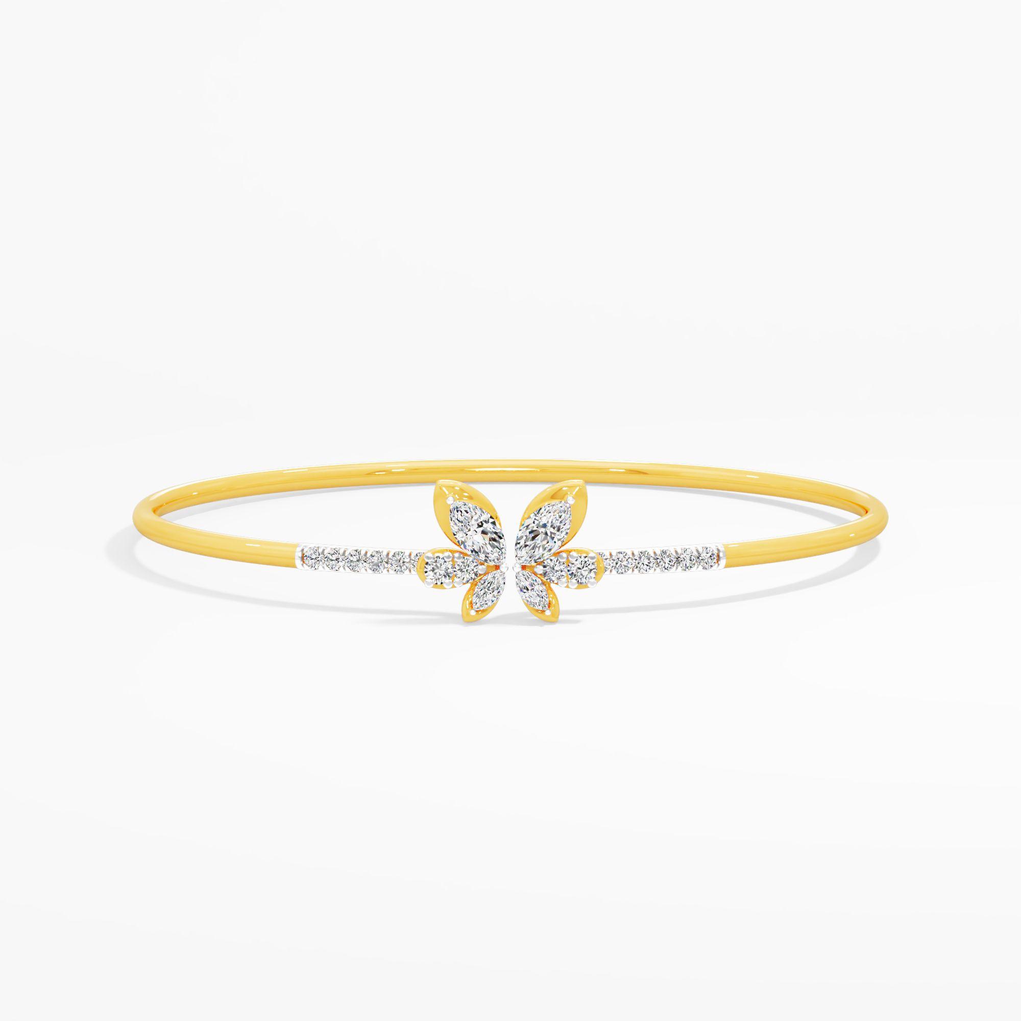 Marquise Diamond Butterfly Bangle
