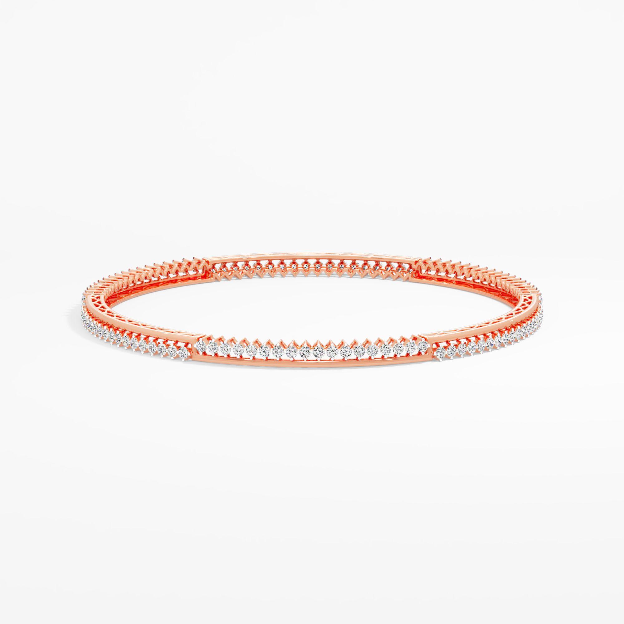 Zig Zag Eternity Diamond Bangle