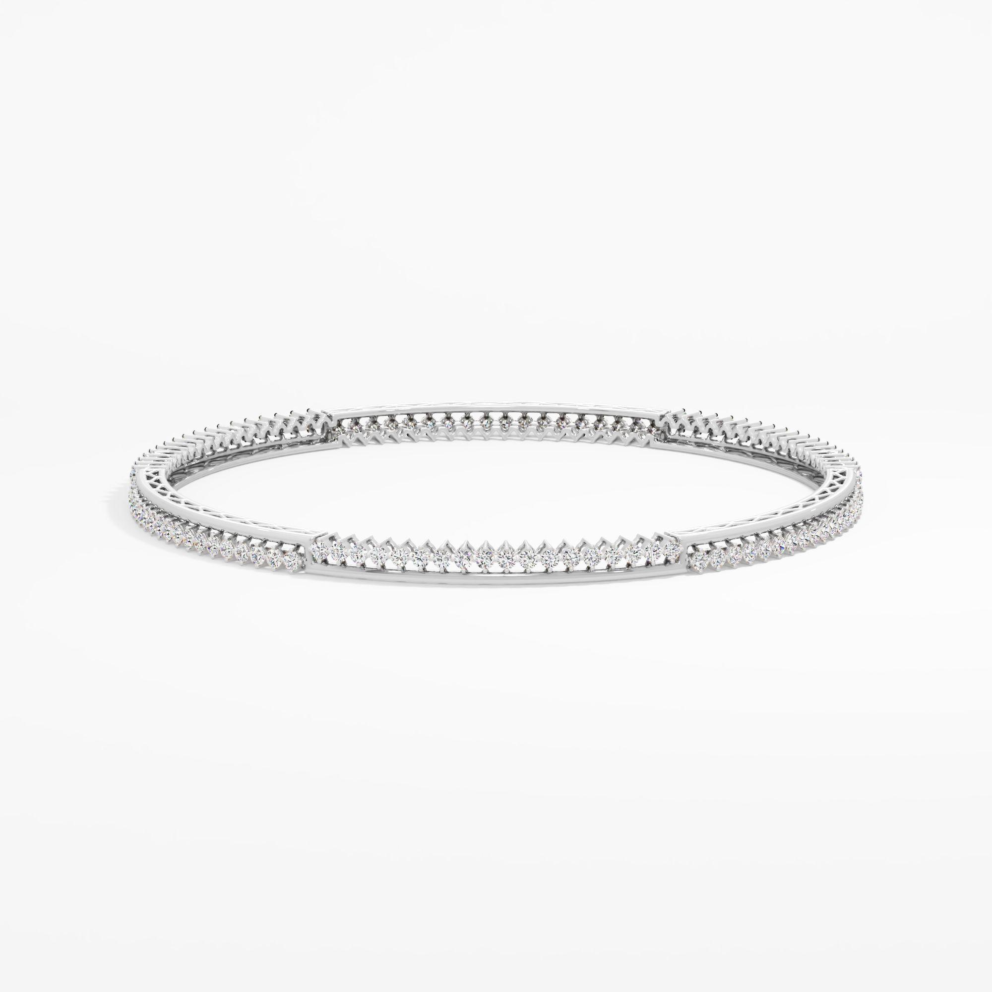 Zig Zag Eternity Diamond Bangle
