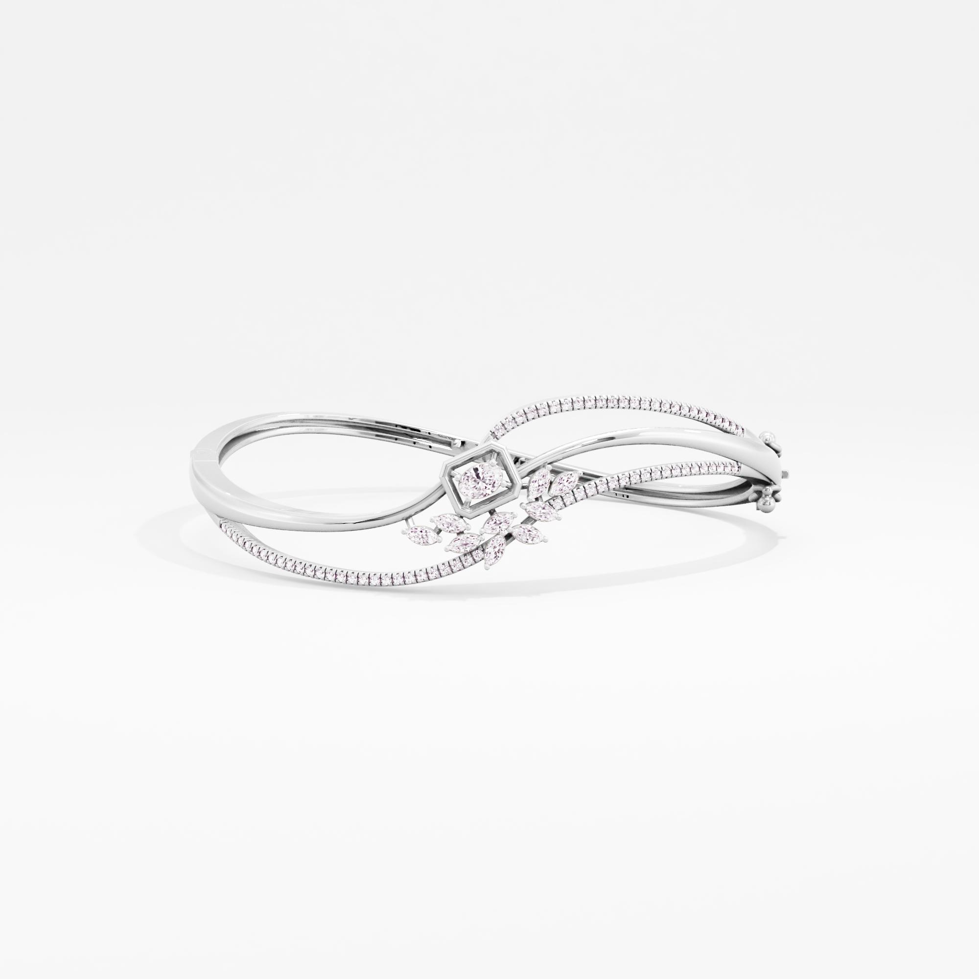 Serene Excellence Solitaire Oval Bangle