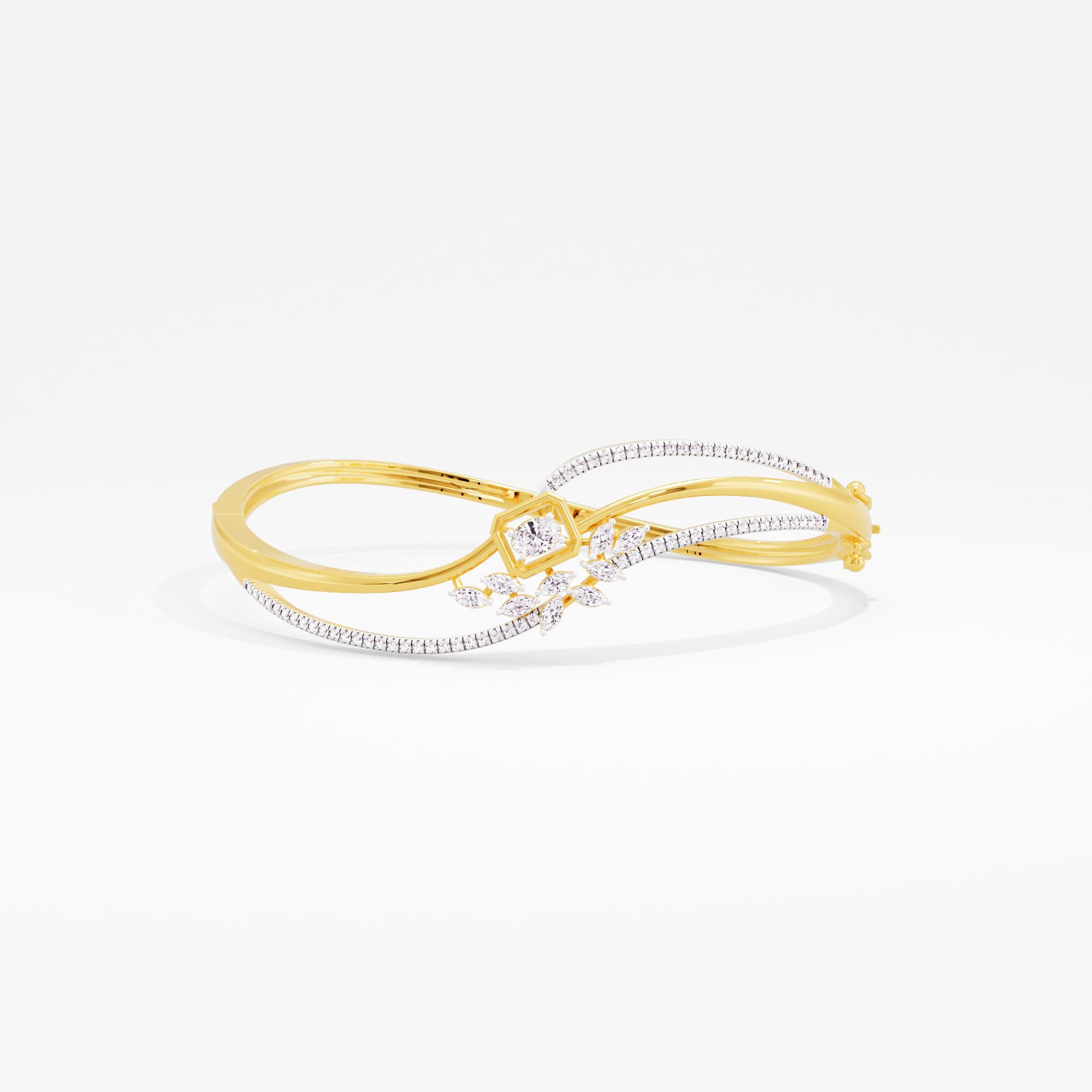 Serene Excellence Solitaire Oval Bangle