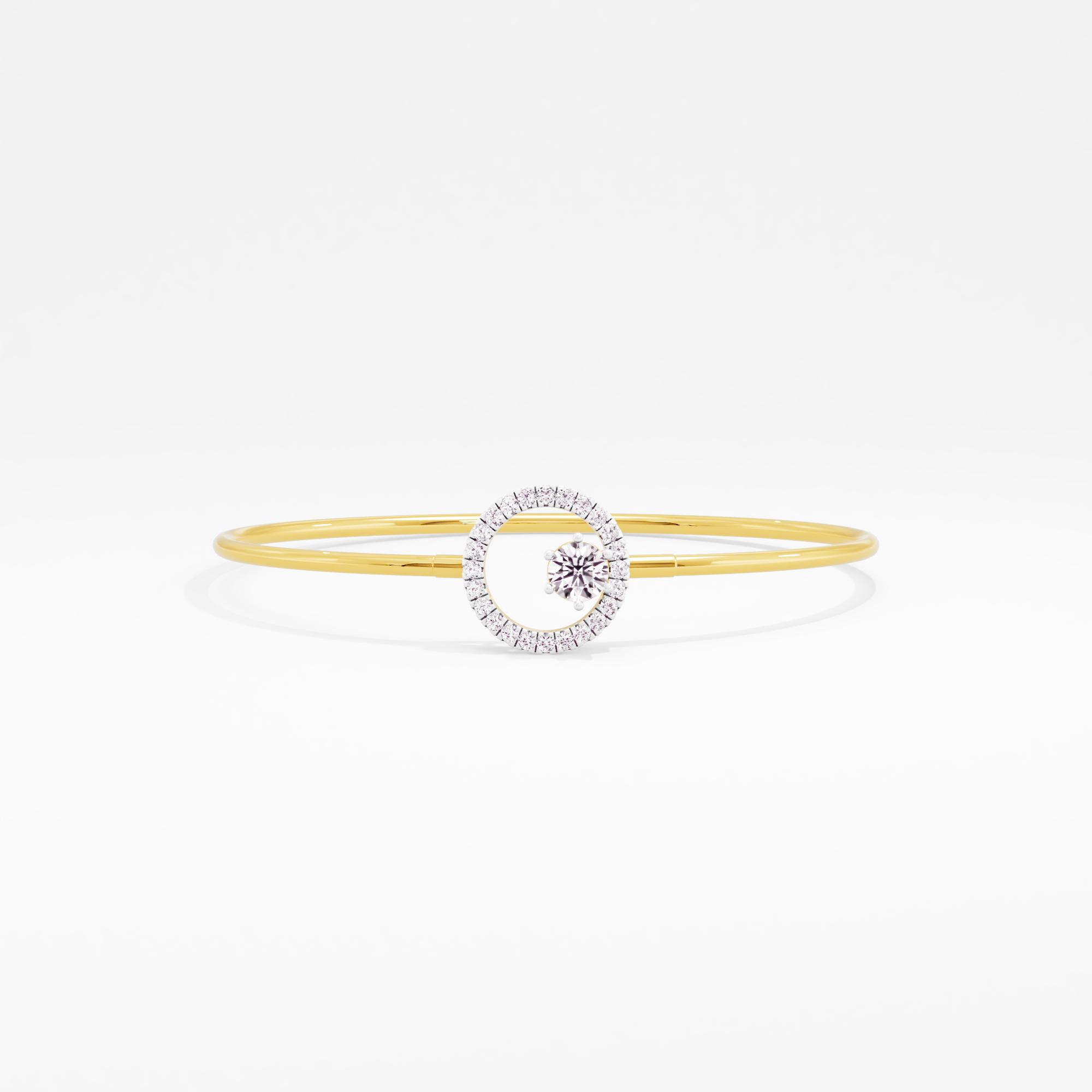 Orbital Beauty Solitaire Toggle Bangle
