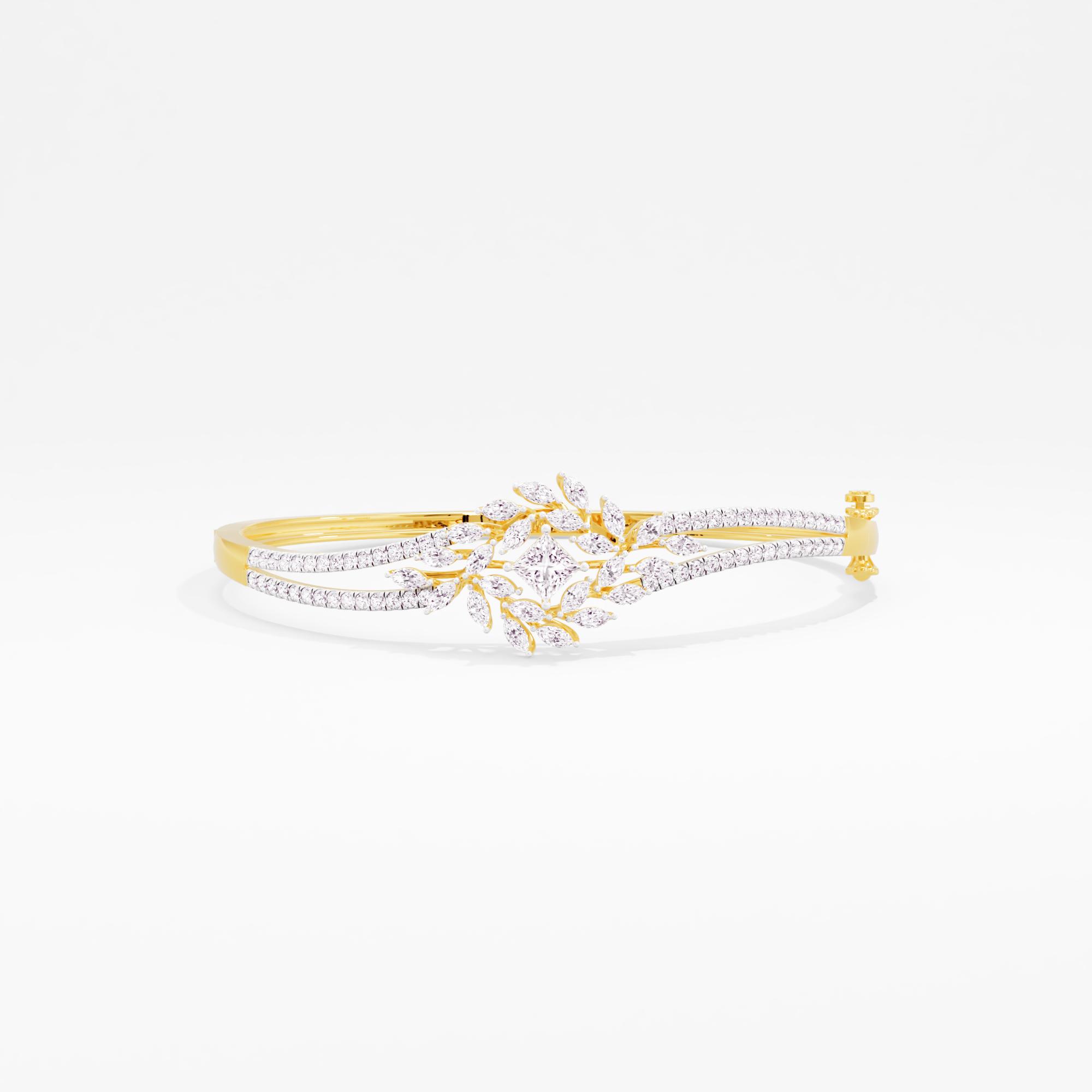 Dazzling Isabella Solitaire Oval Bangle