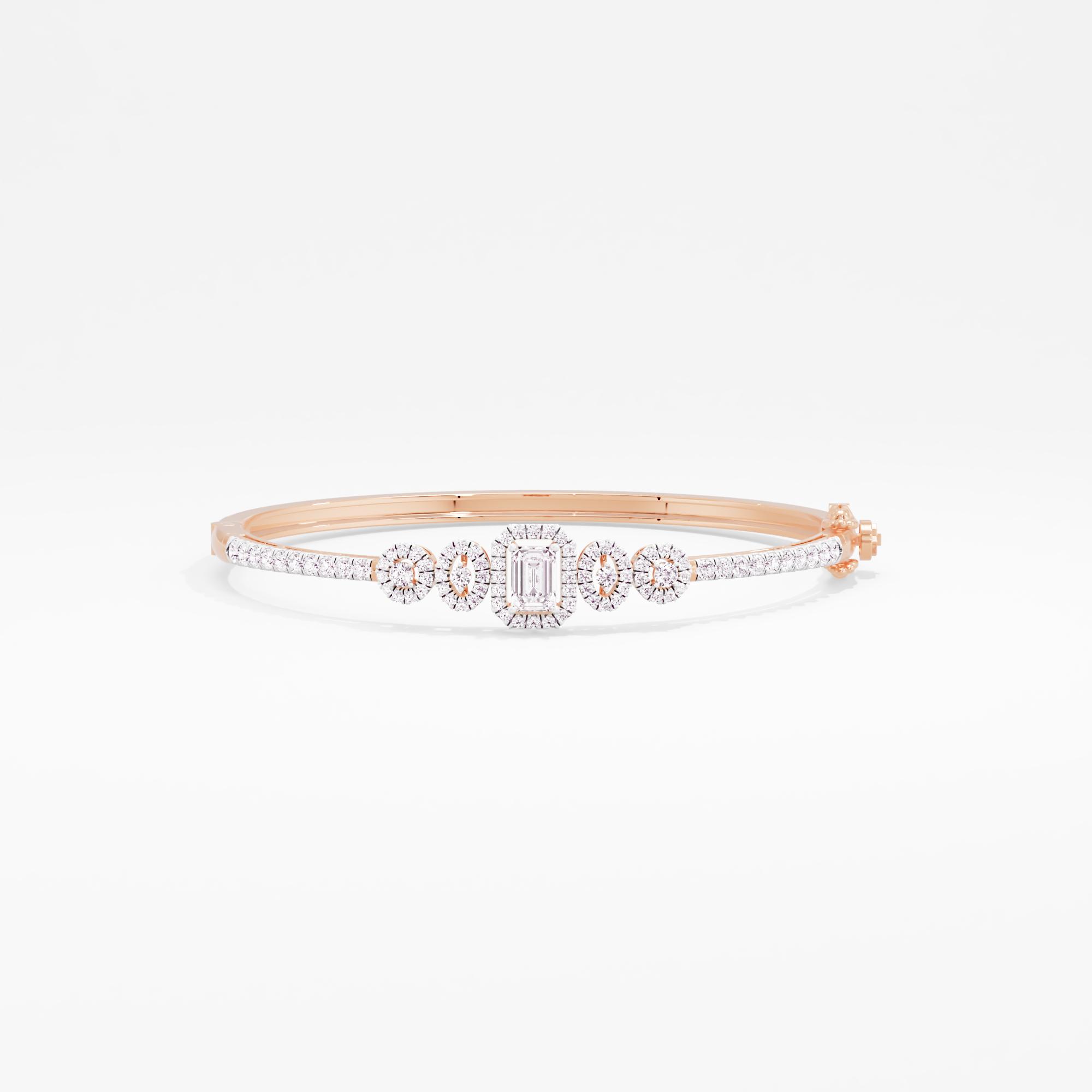 Meryl Finery 5 Stone Halo Oval Bangle