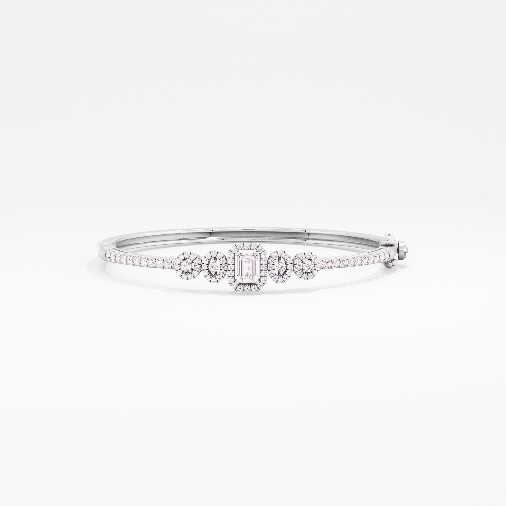 Meryl Finery 5 Stone Halo Oval Bangle
