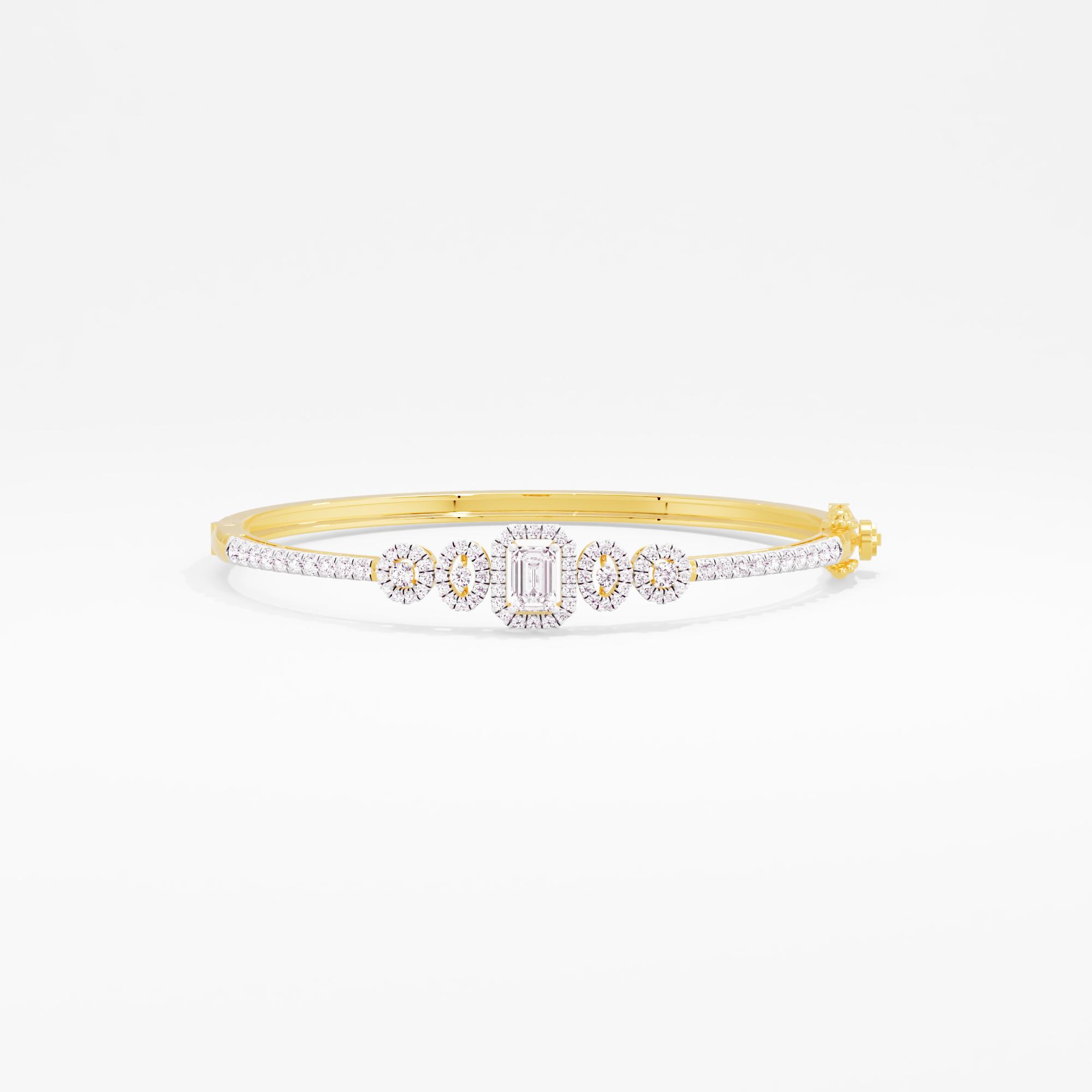 Meryl Finery 5 Stone Halo Oval Bangle