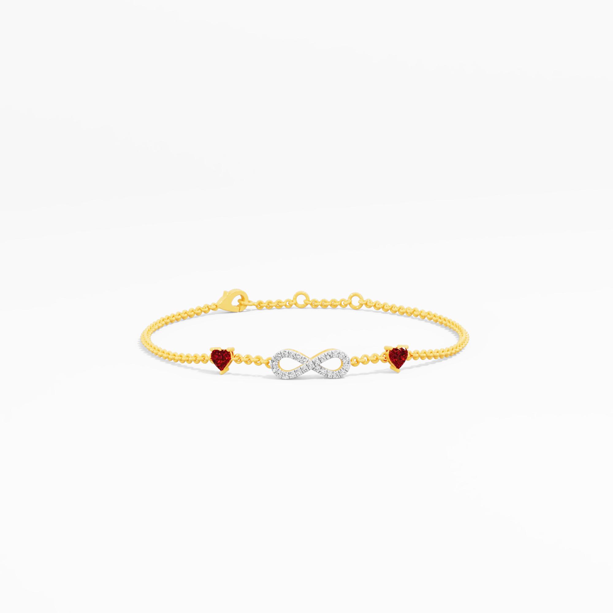 Evermore Delight Infinity and Heart Chain Bracelet