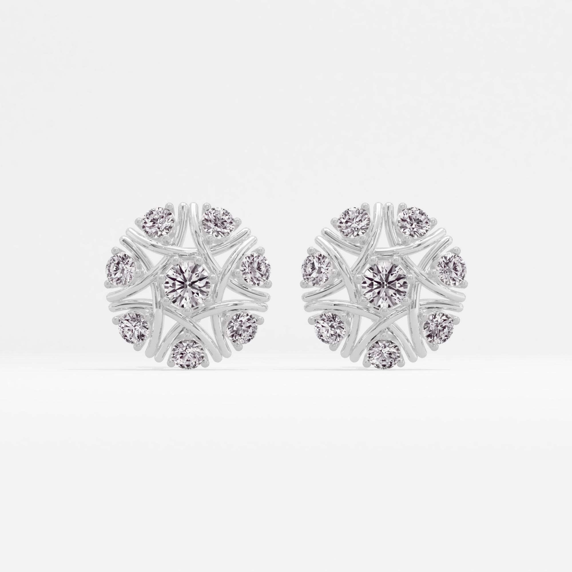 Majestic Aura Cluster Stud Earrings
