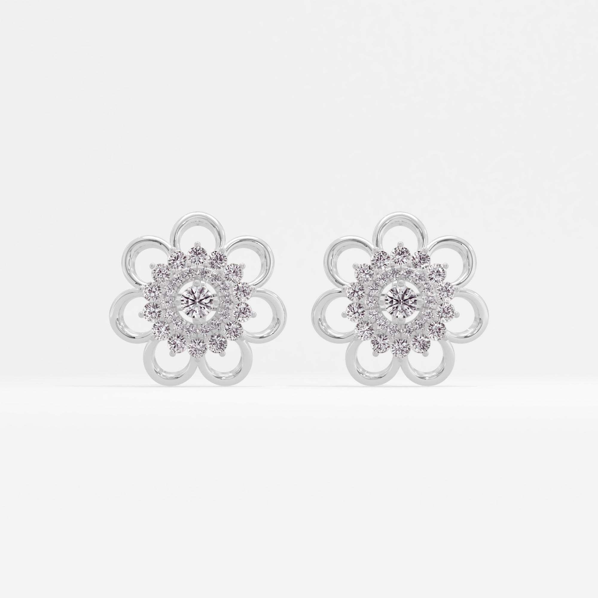 Eternal Bloom Sunburst Halo Stud Earrings