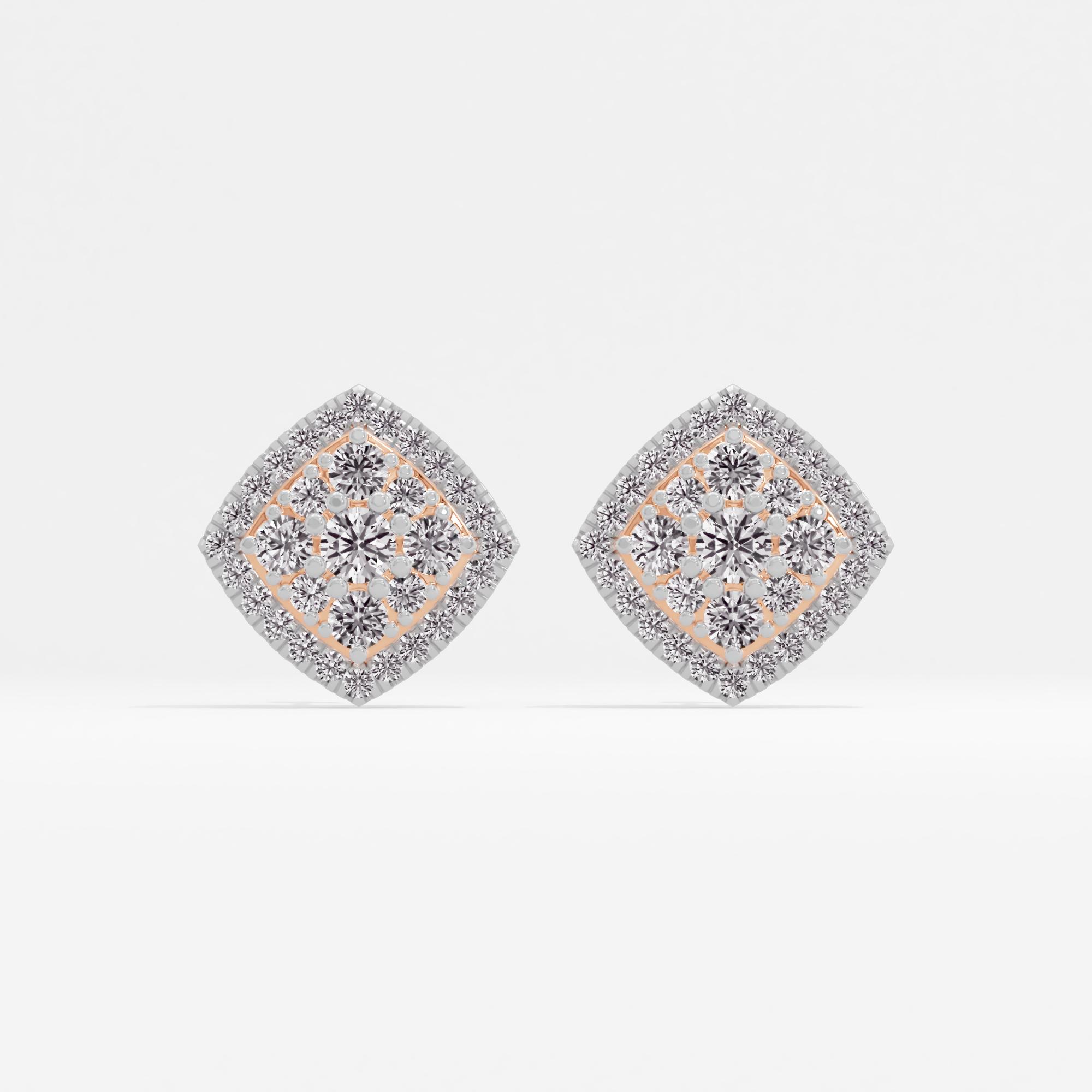 Agnes Flash Cluster Halo Stud Earrings