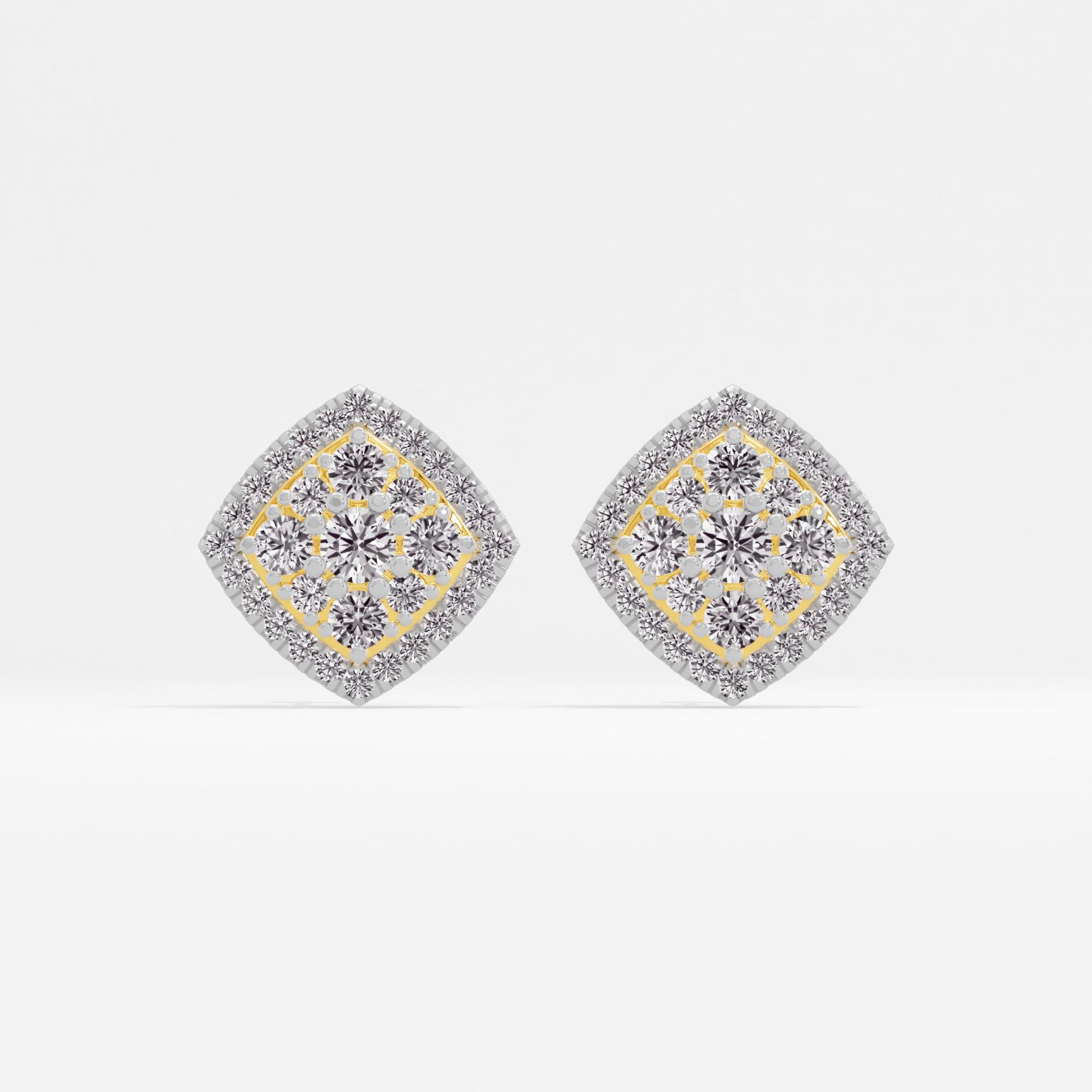 Agnes Flash Cluster Halo Stud Earrings