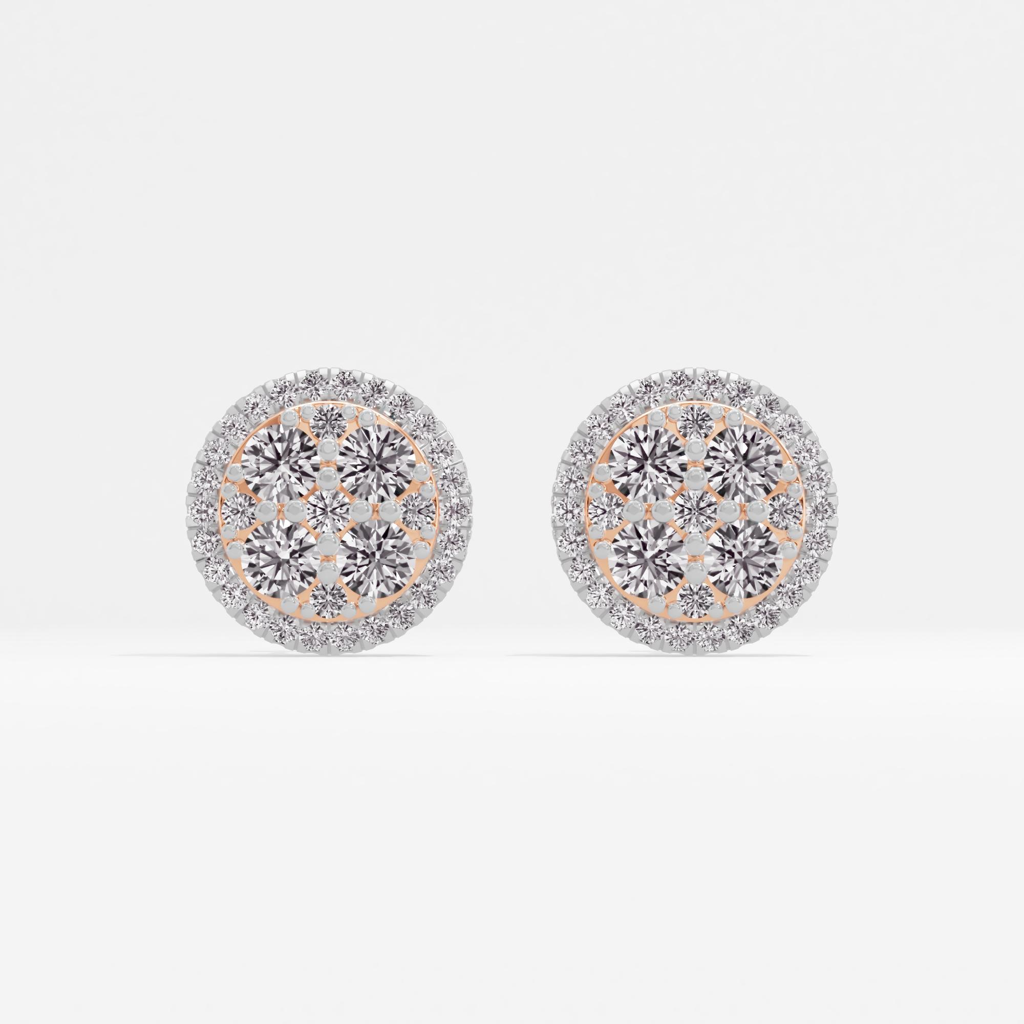 Flawless Stardom Cluster Halo Stud Earrings