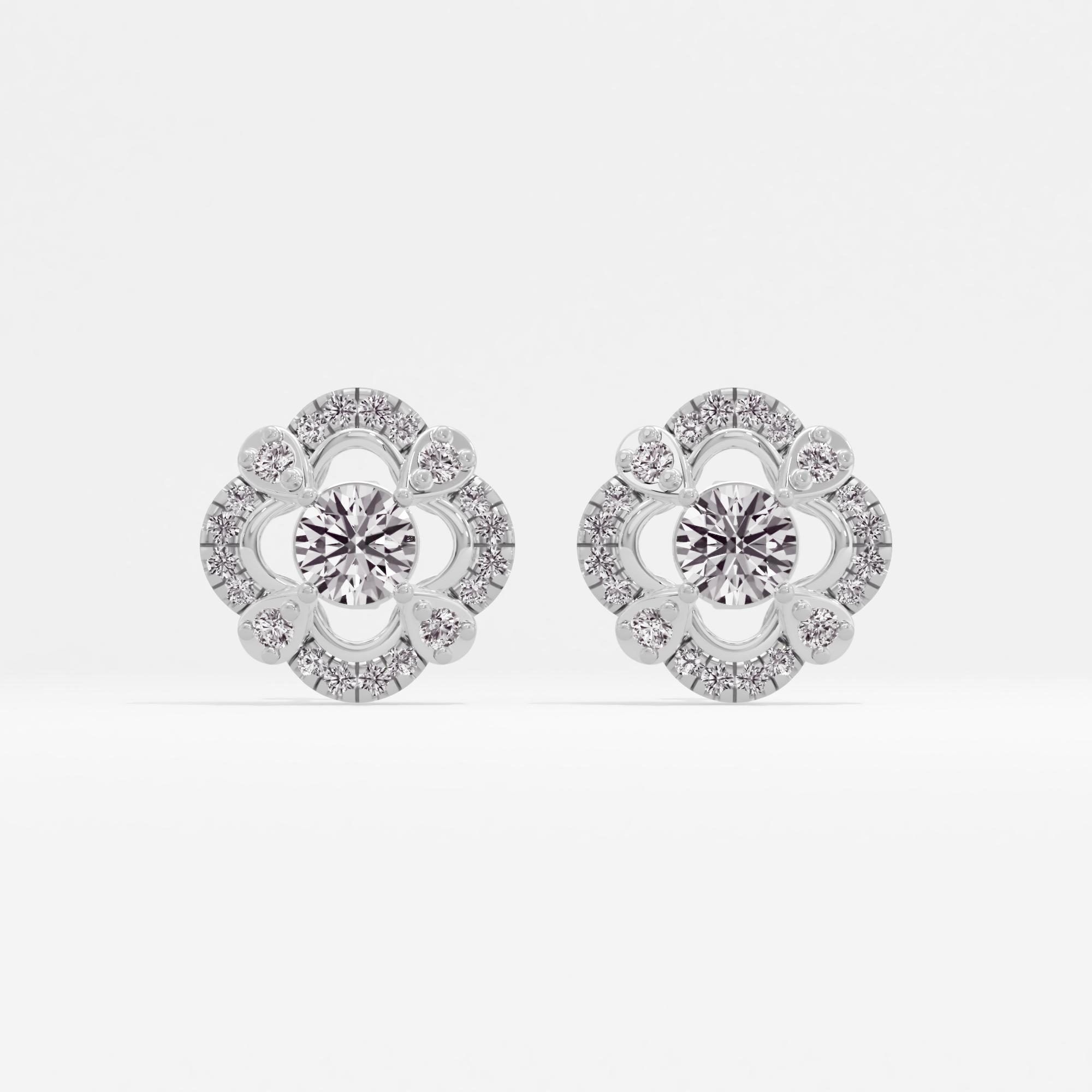 Clover Dove Solitaire Stud Earrings