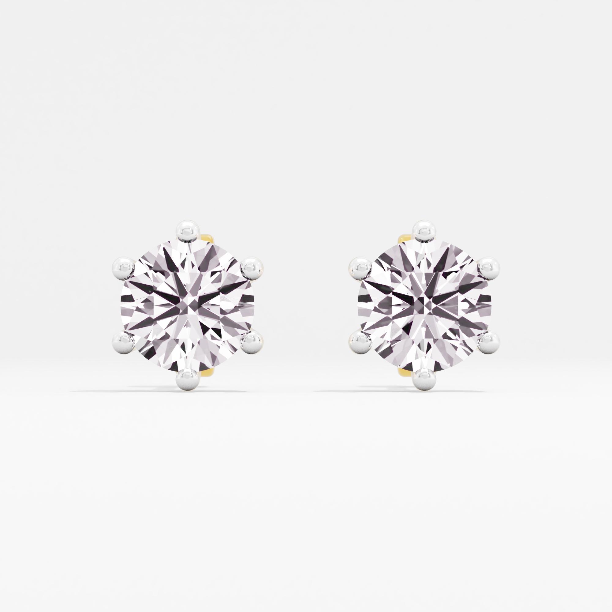 Fantasy Spark Solitaire Stud Earrings