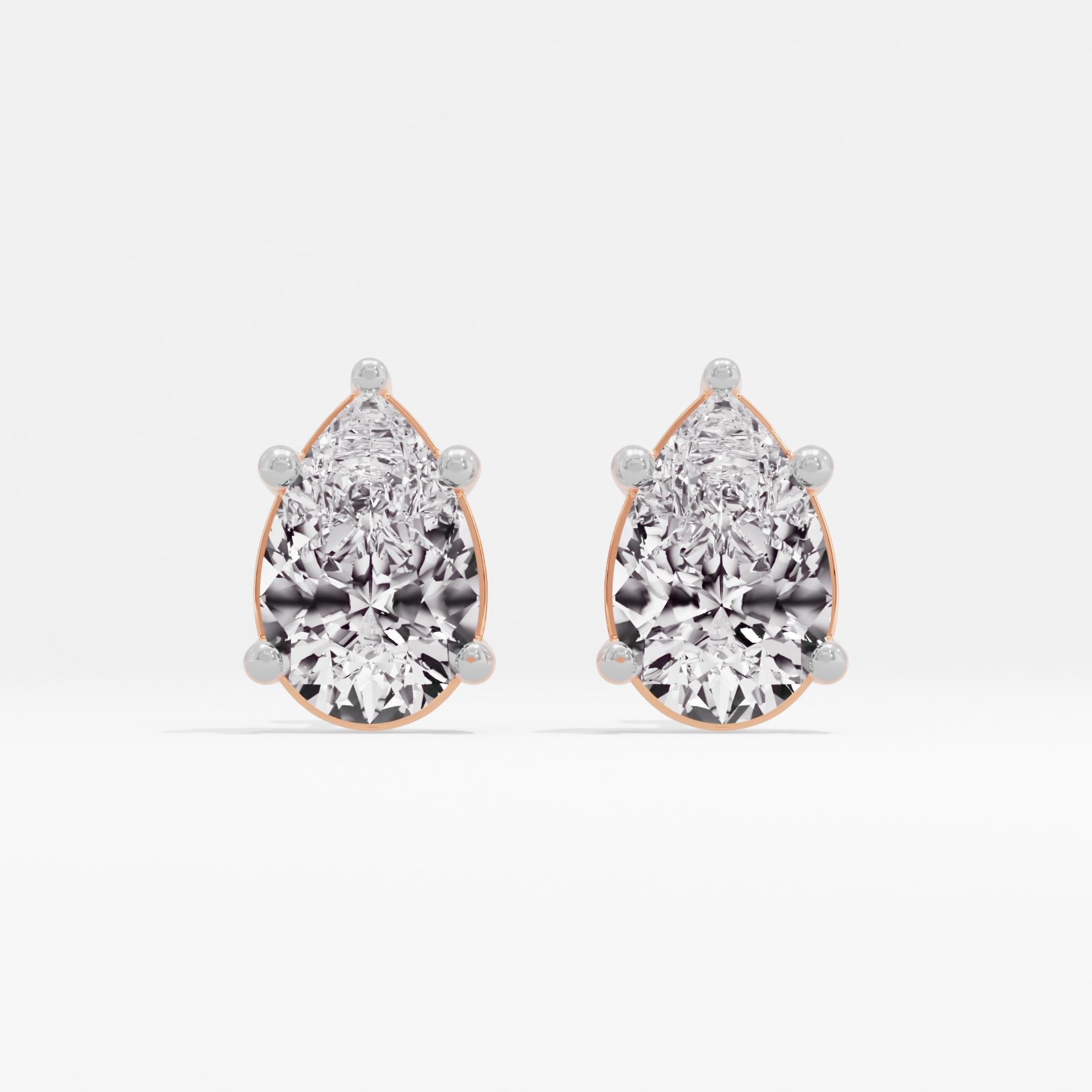 Majestic Twinkle Solitaire Stud Earrings
