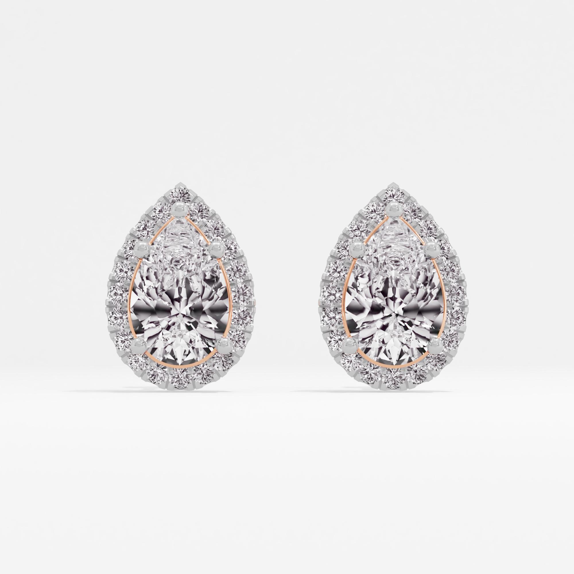 Classic Splendor Halo Stud Earrings
