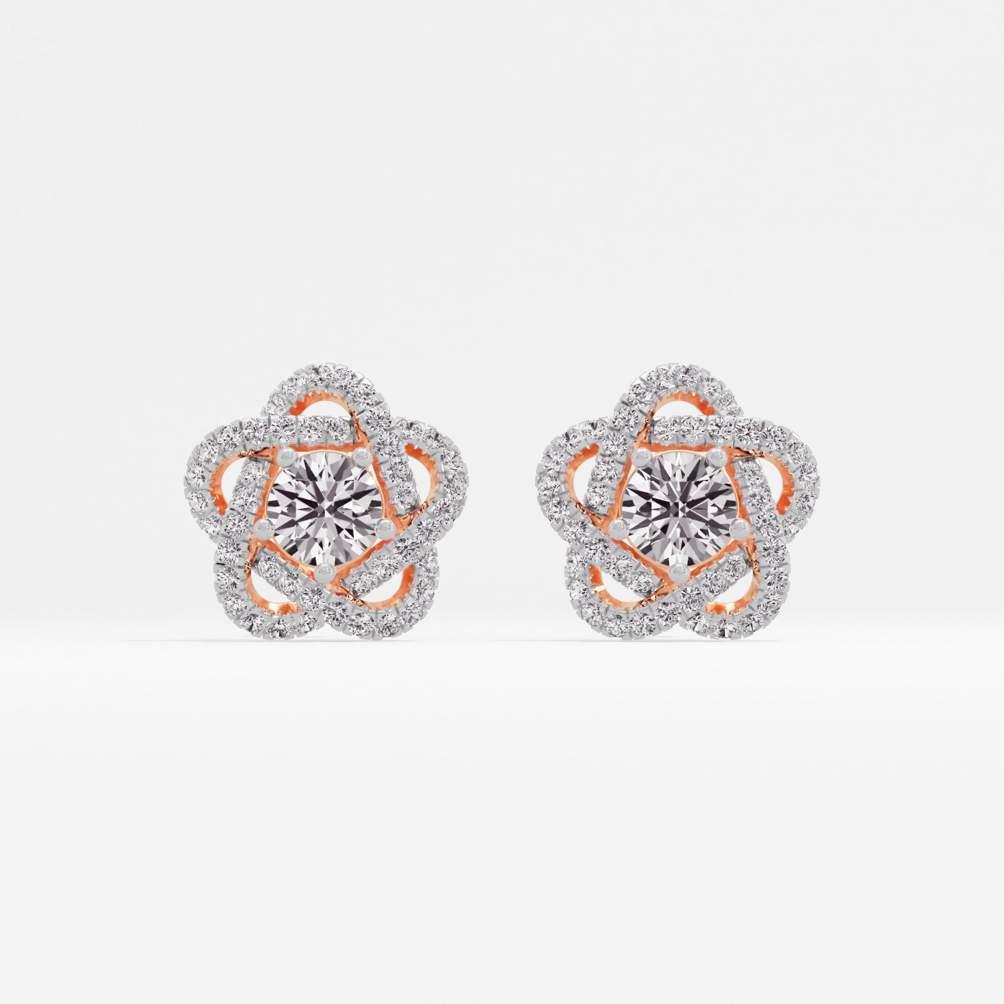 Flora Luxe Vision Solitaire Stud Earrings