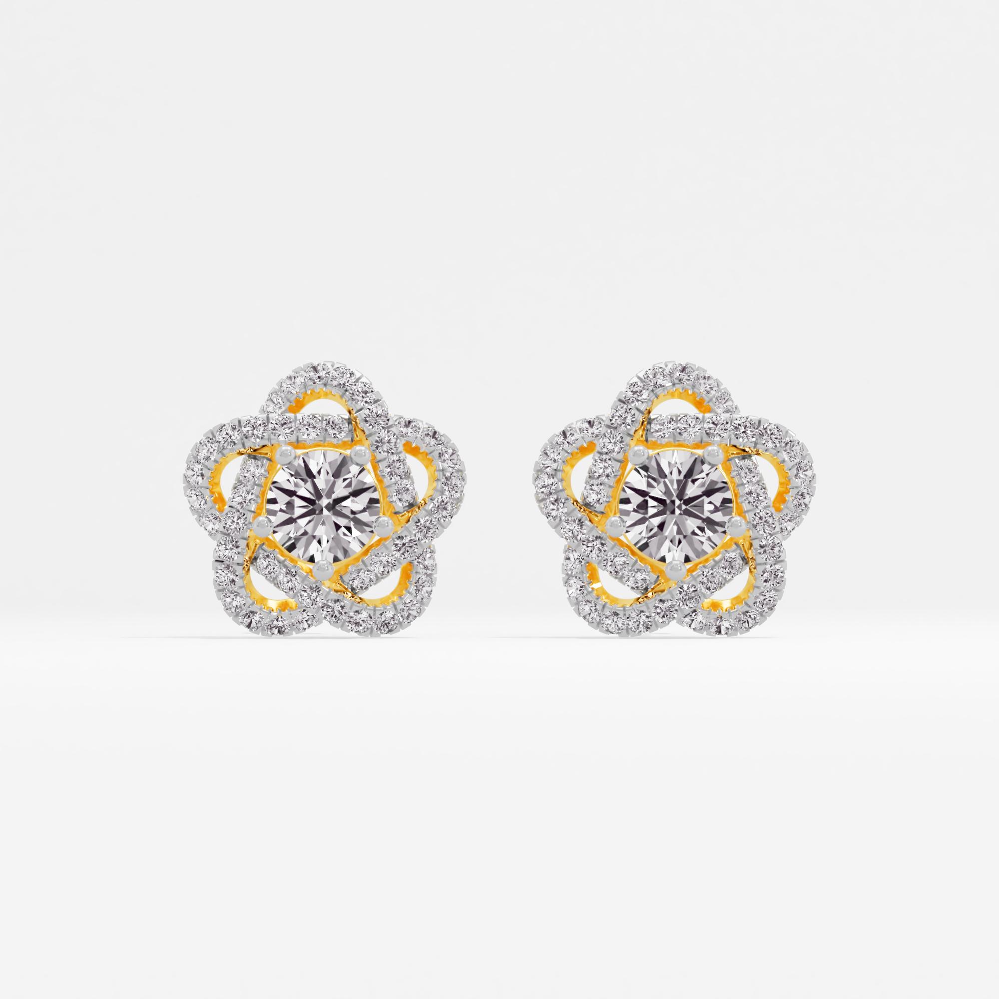 Flora Luxe Vision Solitaire Stud Earrings